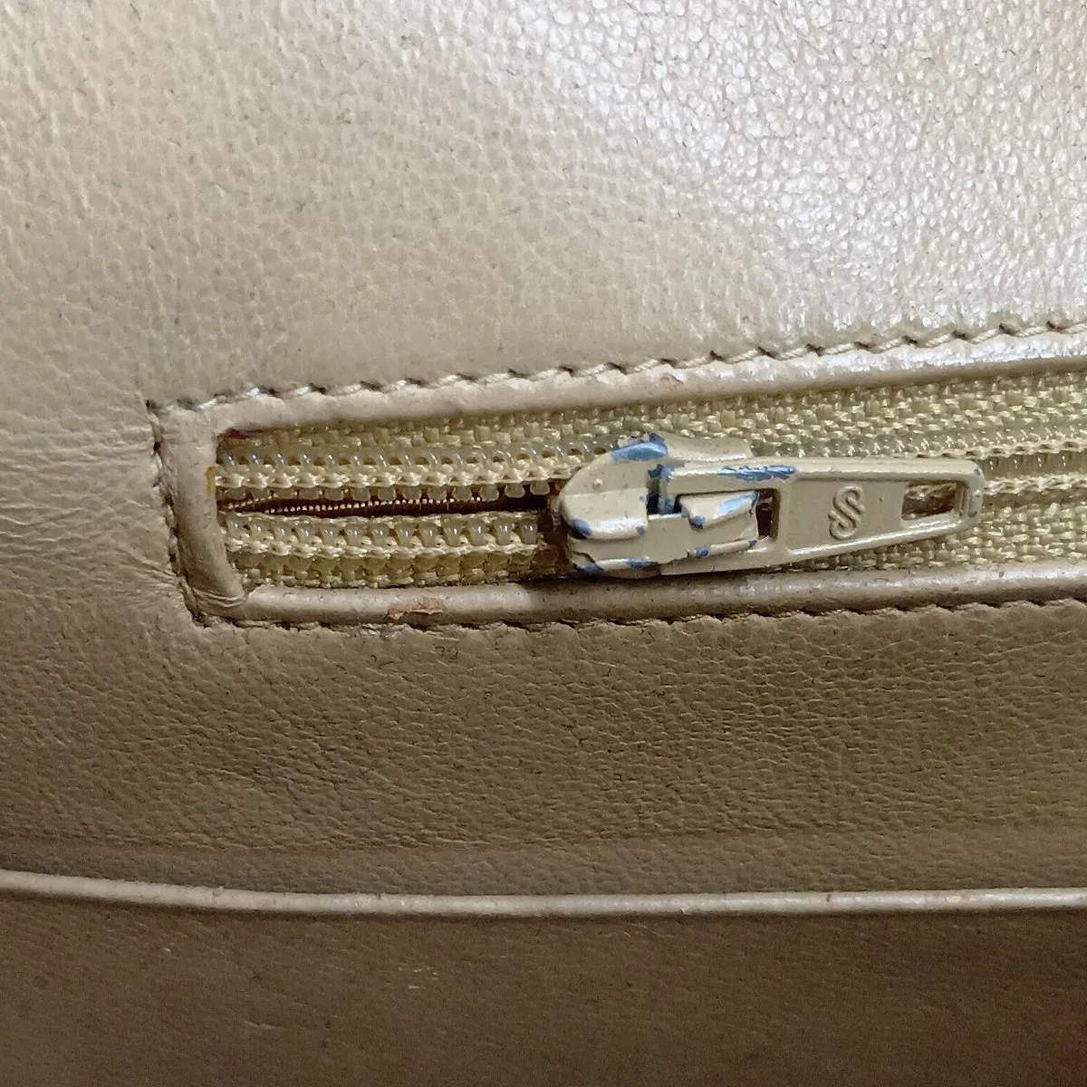 Matelassé Lambskin Single Flap Double Chain Bag, Paris Limited Edition, Beige with Gold Hardware, 3047123, Series 3 — view 12