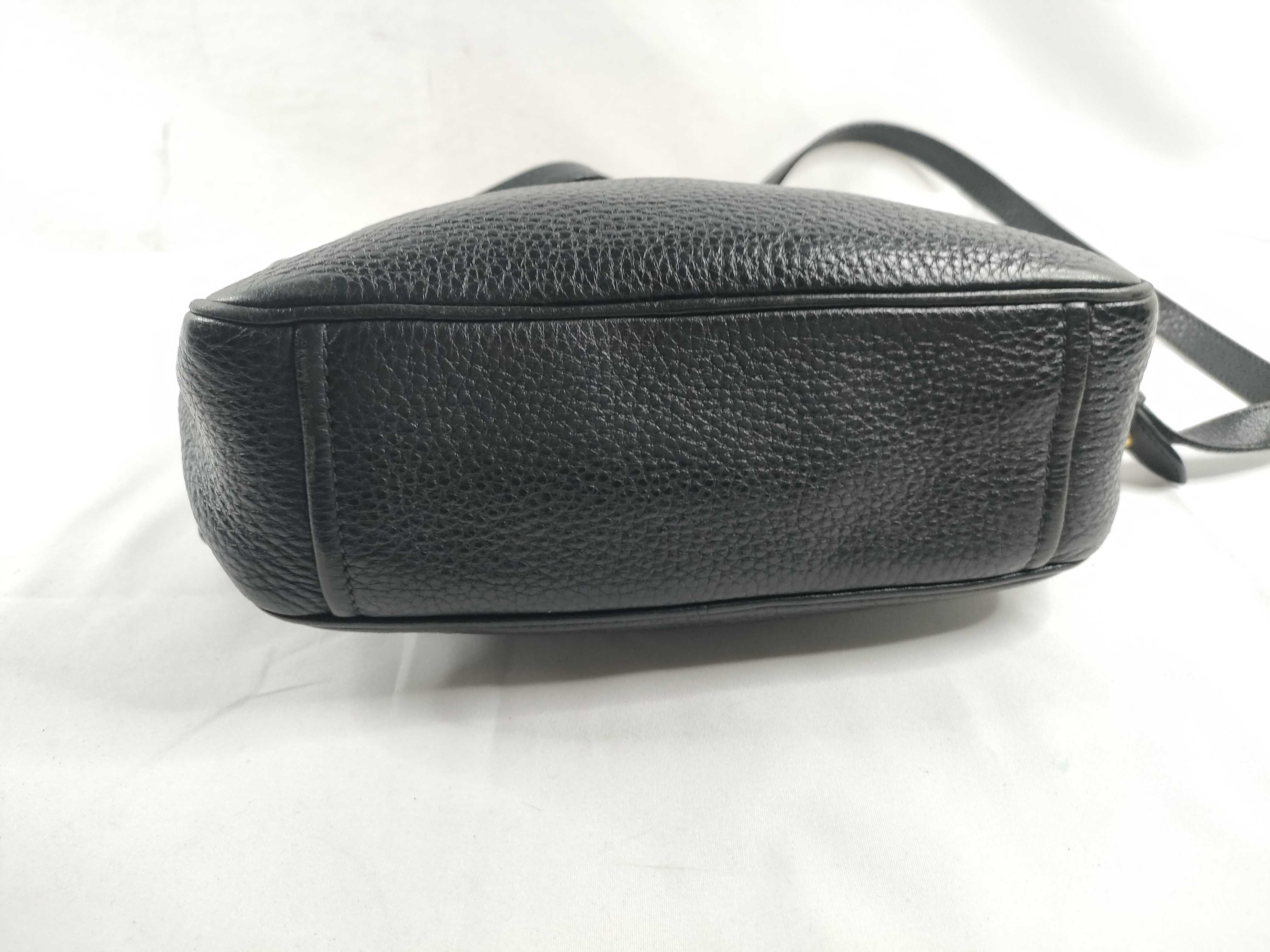 Vitello Daino Camera Bag, Black Shoulder Bag — view 4