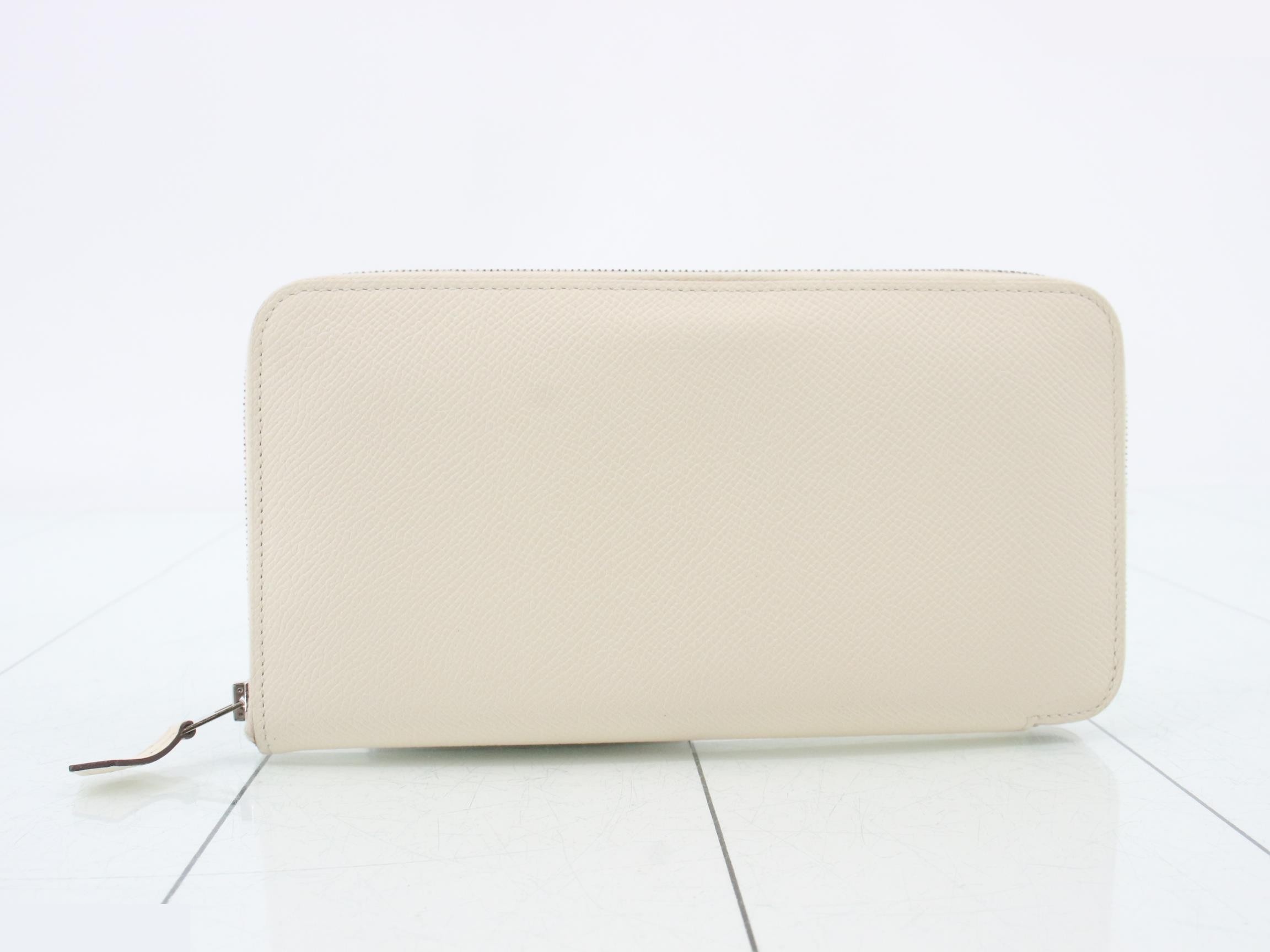 Azap Long Leather Wallet, White