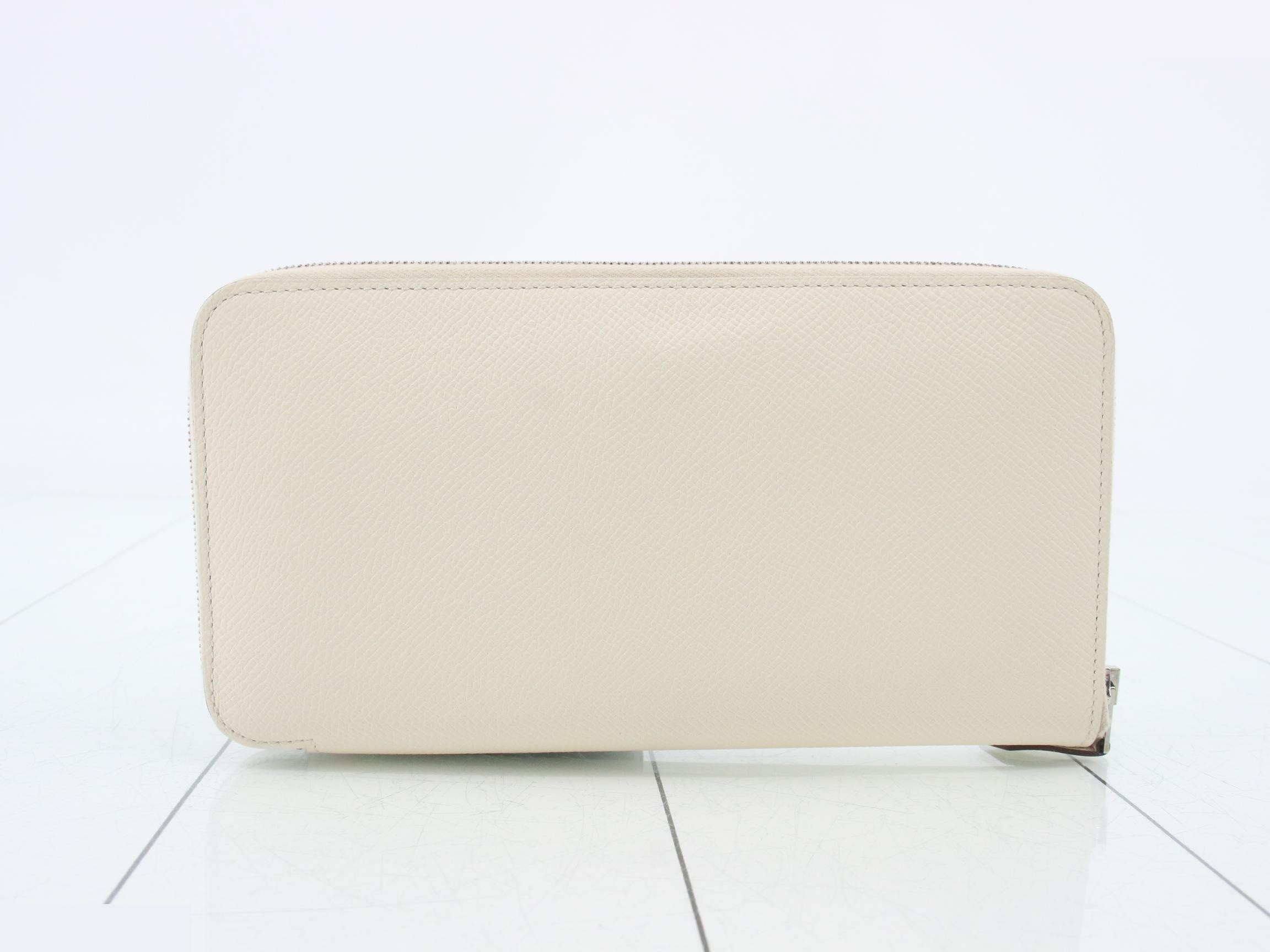 Azap Long Leather Wallet, White — view 2