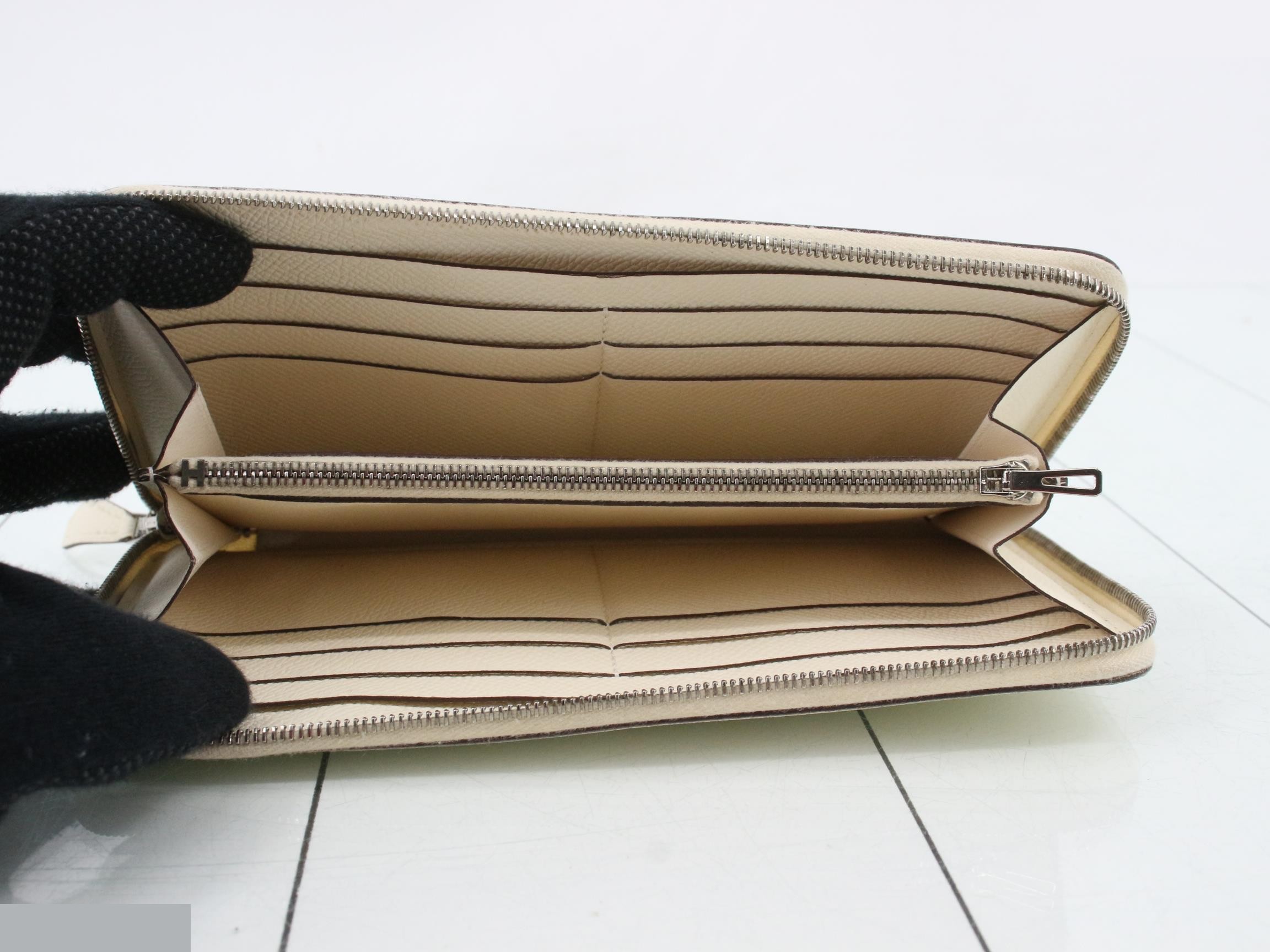 Azap Long Leather Wallet, White — view 4
