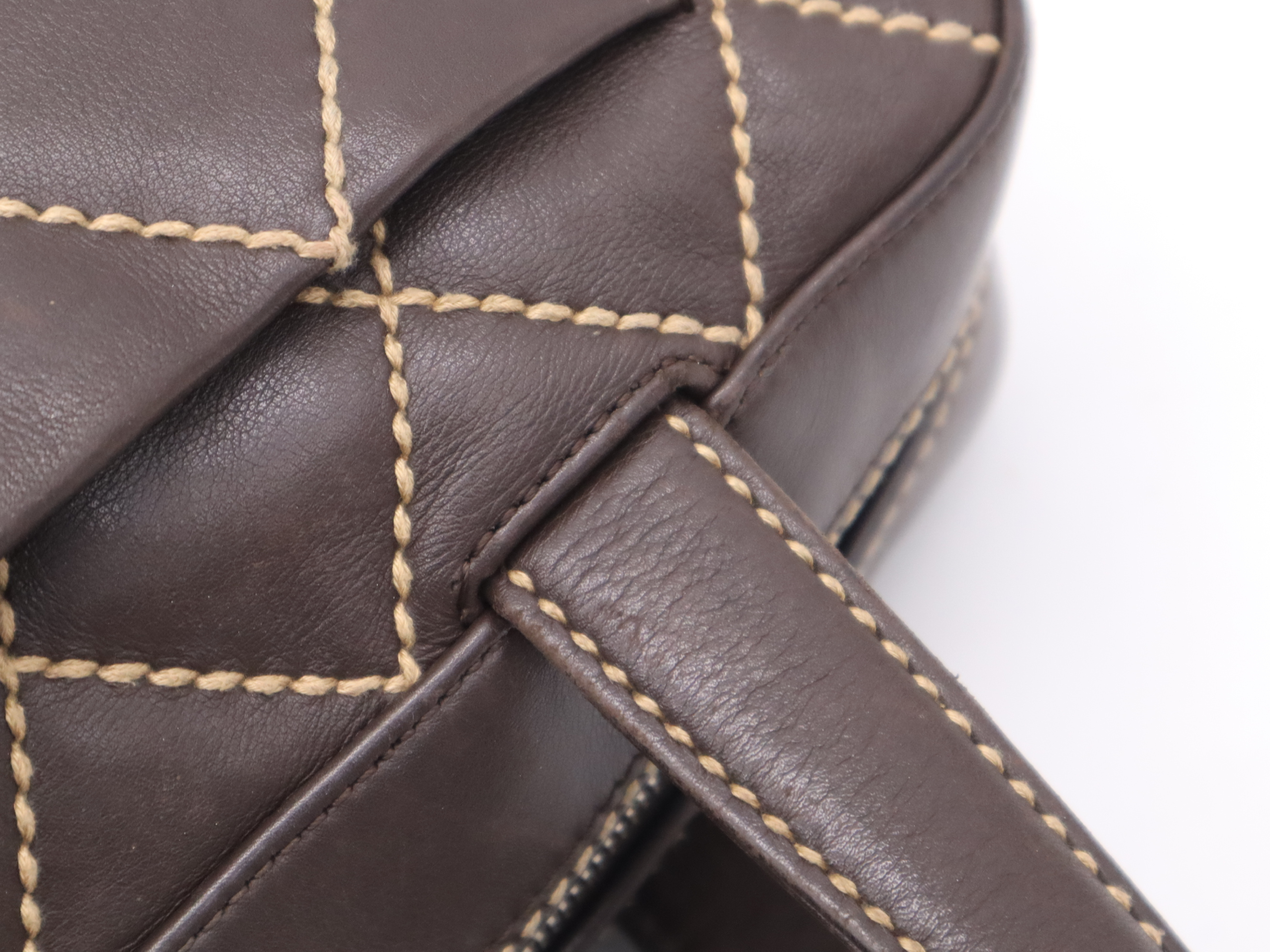Leather Wild Stitch Boston Bag, Brown, Gold Hardware, with Seal and Pouch, 7802572 Boston Bag — view 8