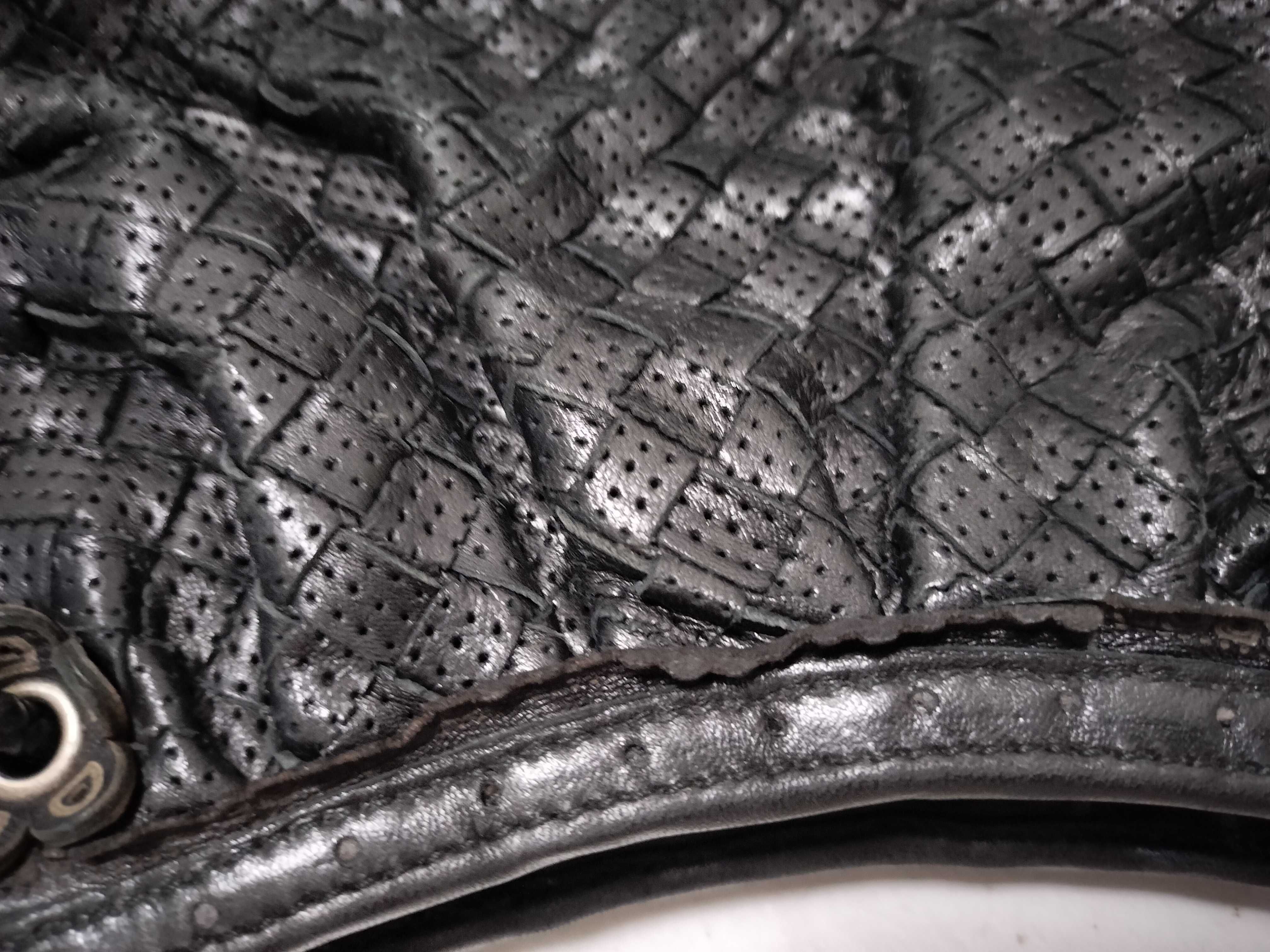 One-Shoulder Bag Intrecciato Perforated Leather Black Shoulder Bag — view 14