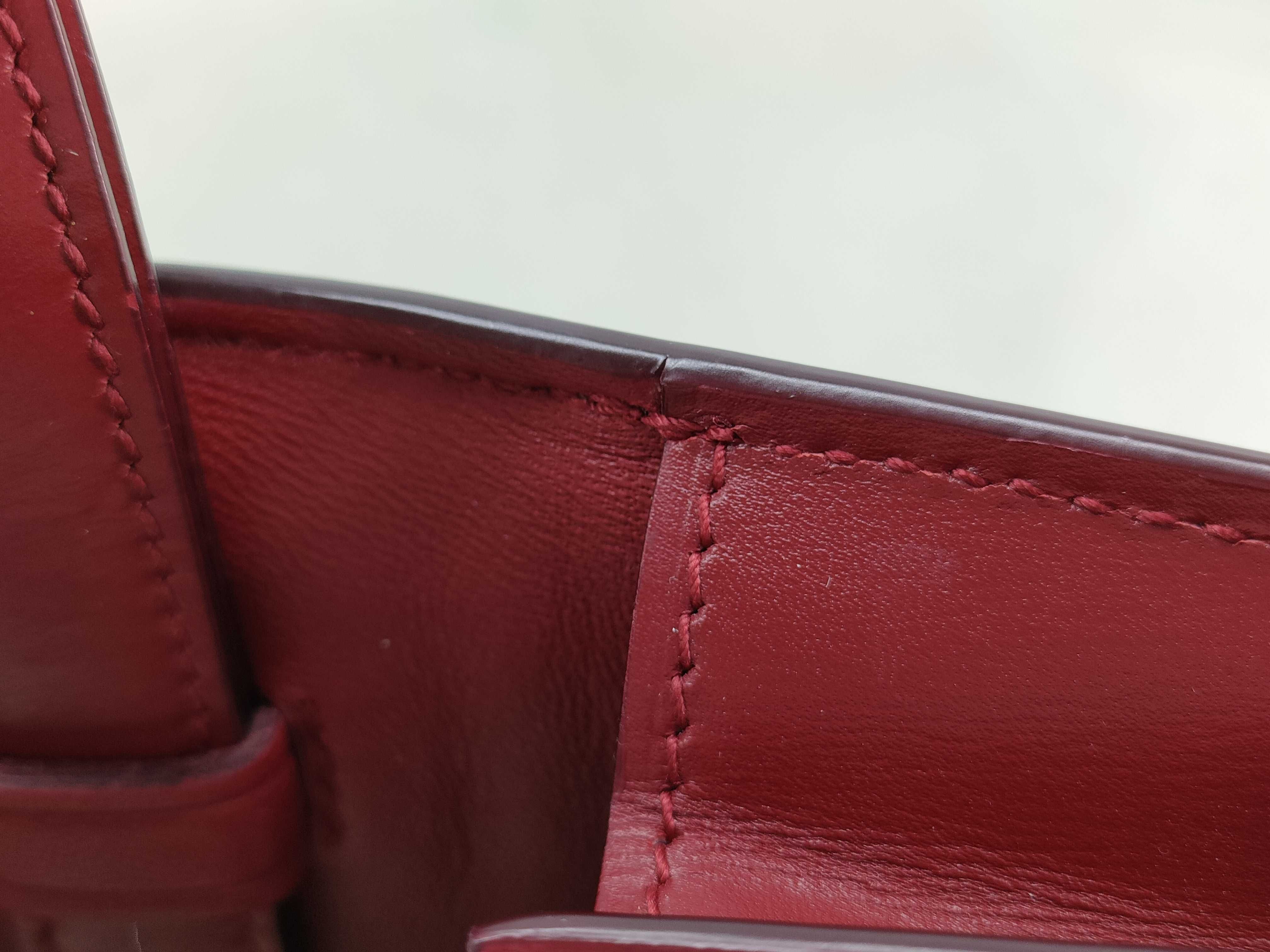 Classic Box Small Shoulder Bag, Leather, Red — view 12