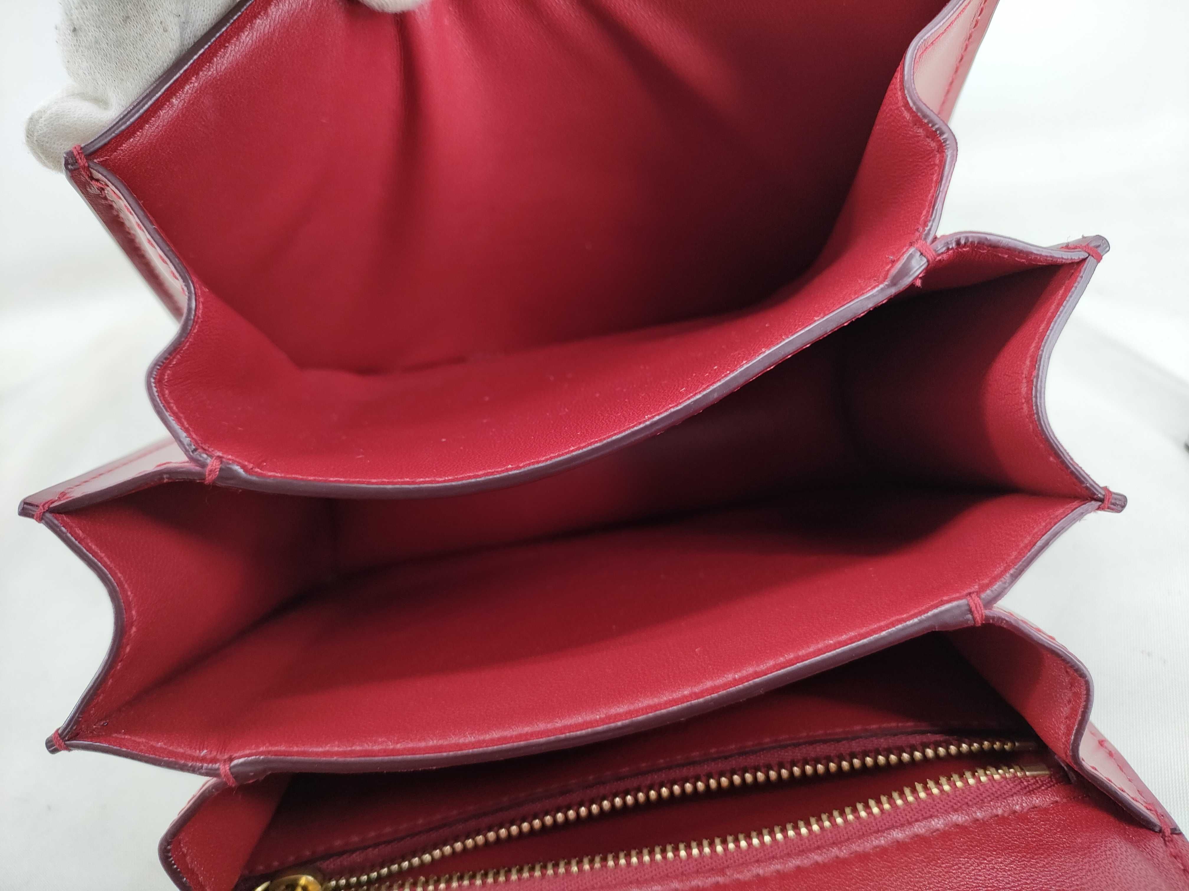 Classic Box Small Shoulder Bag, Leather, Red — view 5