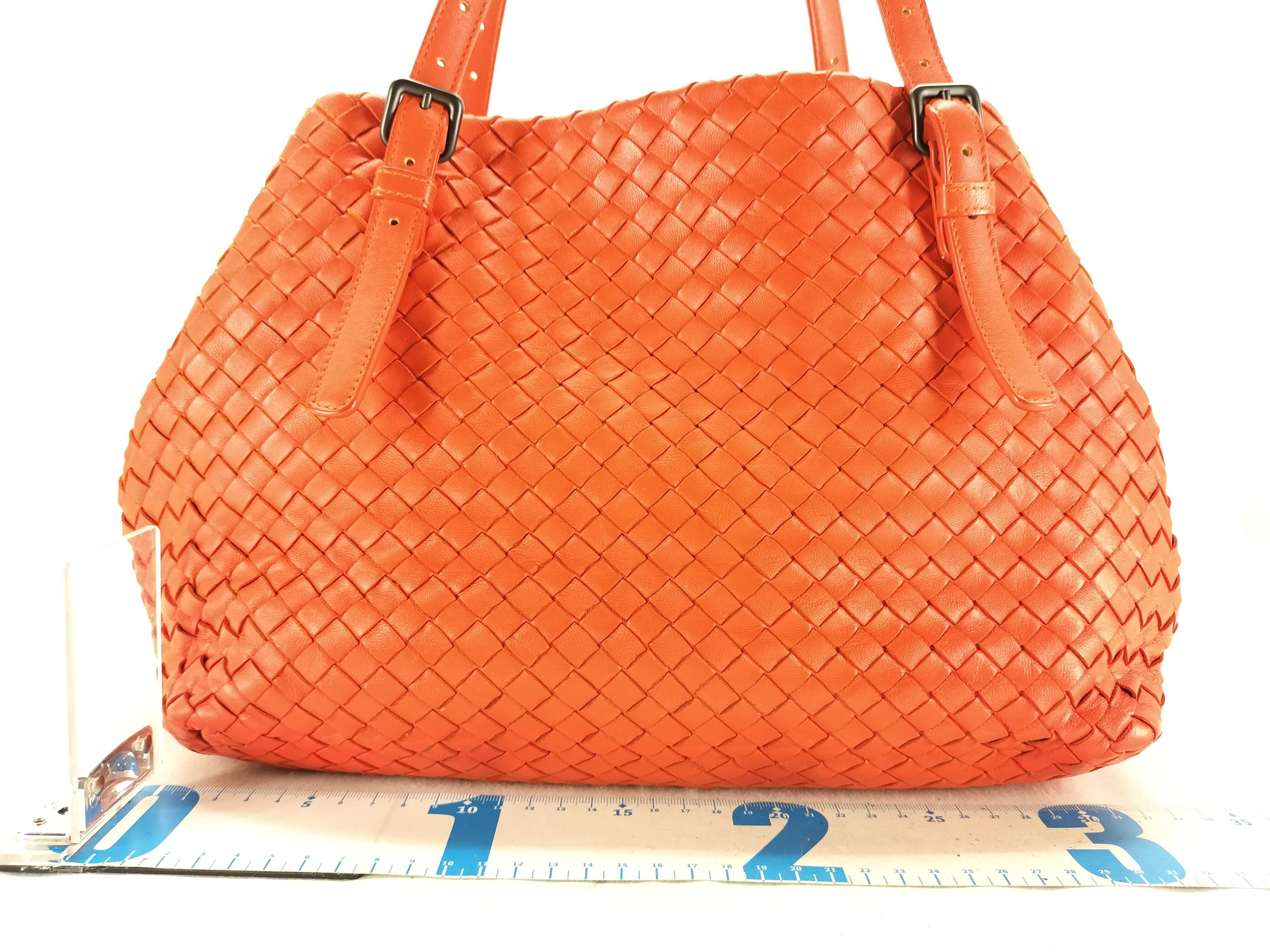 Intrecciato Bottega Veneta Tote Bag Leather B02407623P Orange Intrecciato Tote Bag — view 2