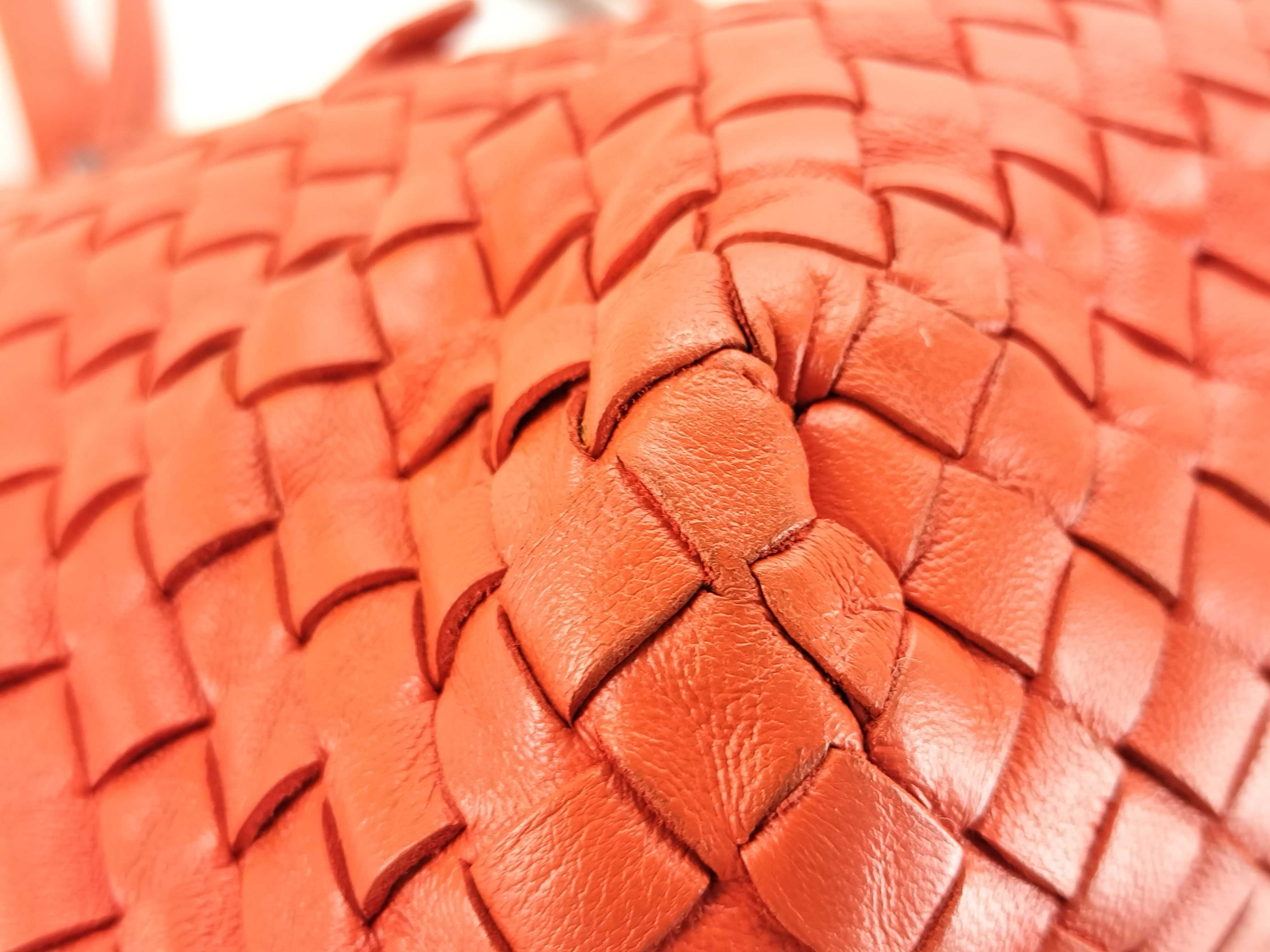 Intrecciato Bottega Veneta Tote Bag Leather B02407623P Orange Intrecciato Tote Bag — view 6