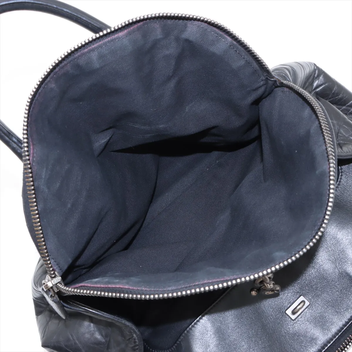 Matelasse Vintage Calf 2WAY Handbag Black Gunmetal Metal Fittings 17613049 17th Series — view 9