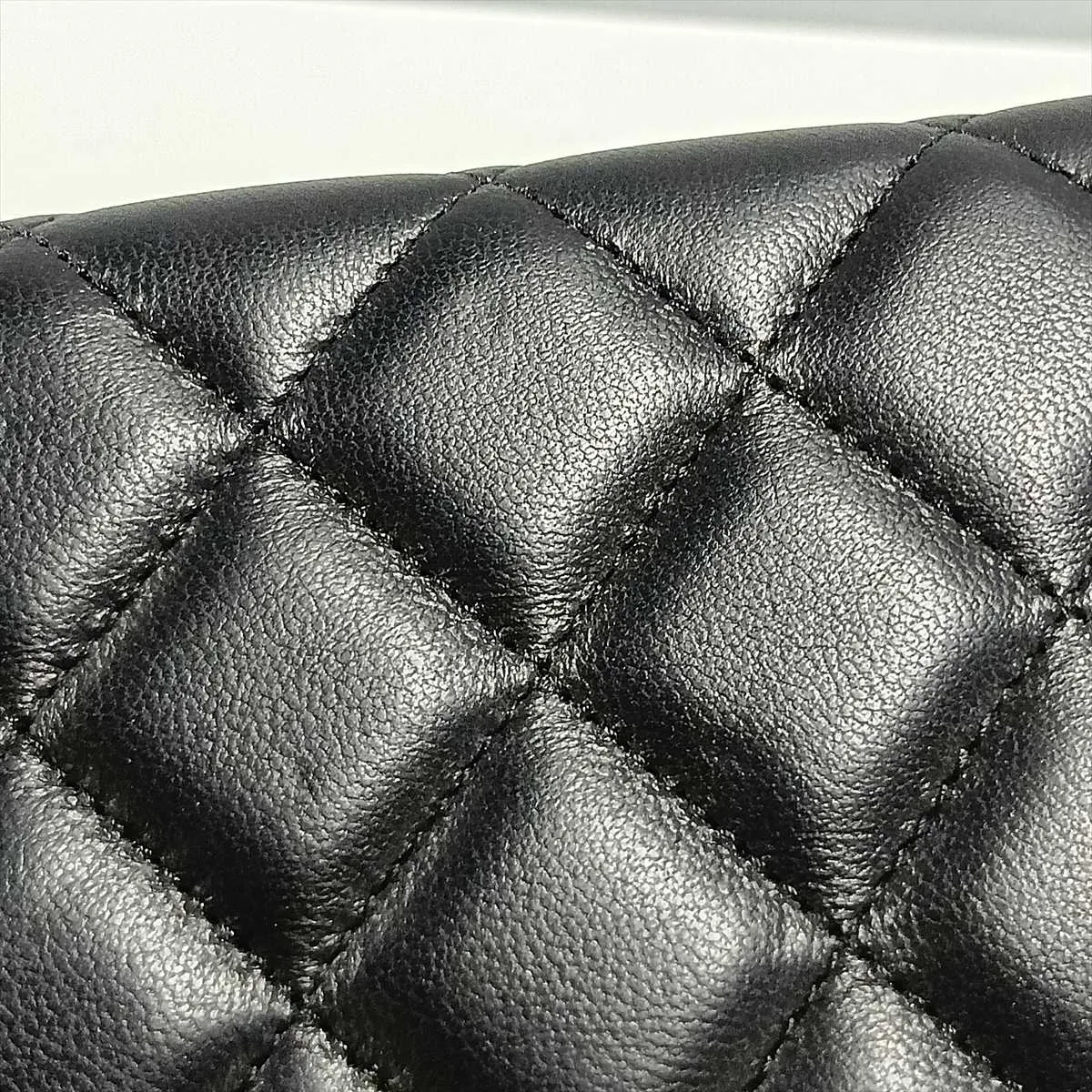 Matelassé Lambskin Chain Wallet, Black, Silver Hardware, 17837976, Serial Number 17, AP0250 — view 14
