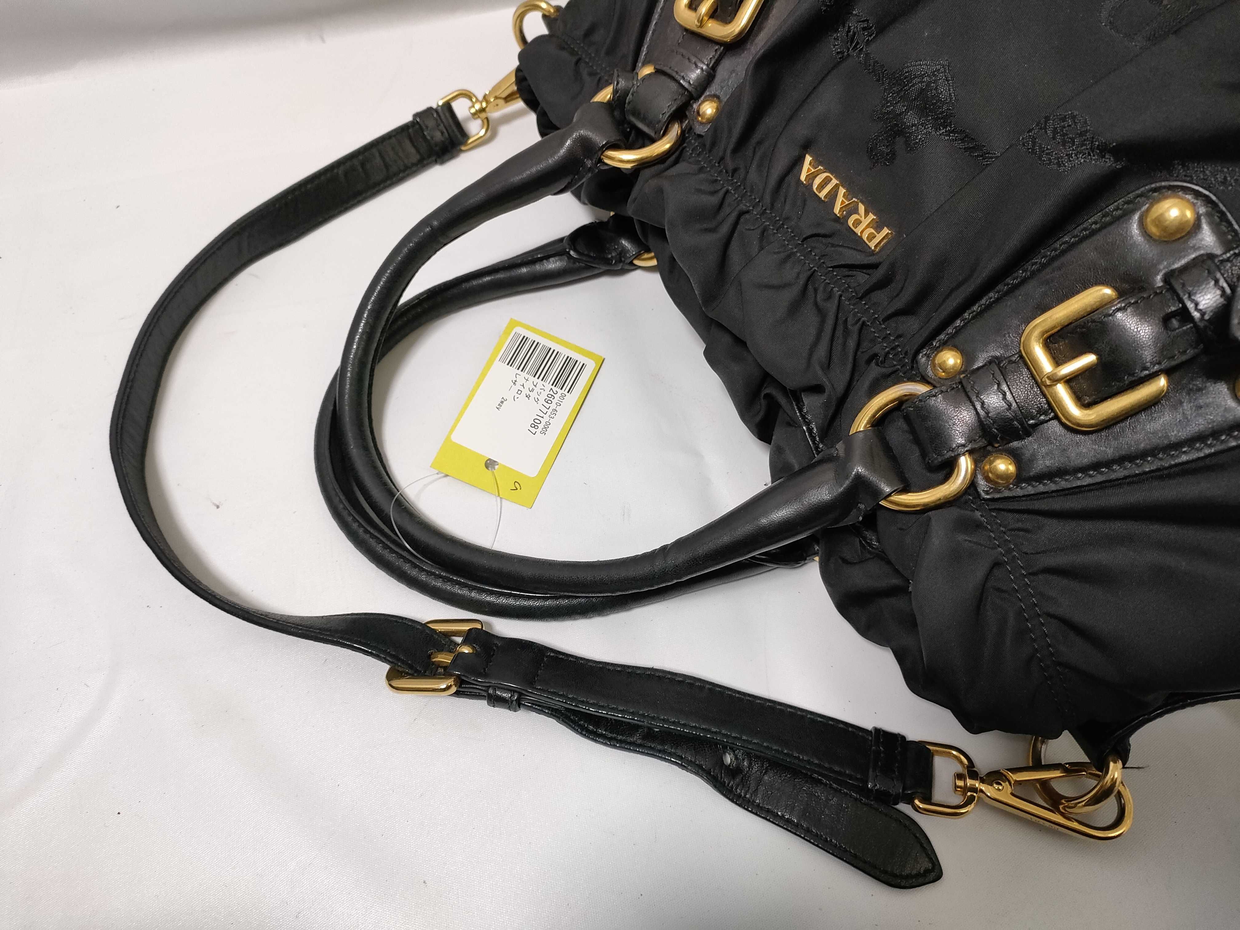 Nylon Leather 2-Way Shoulder Bag — view 6
