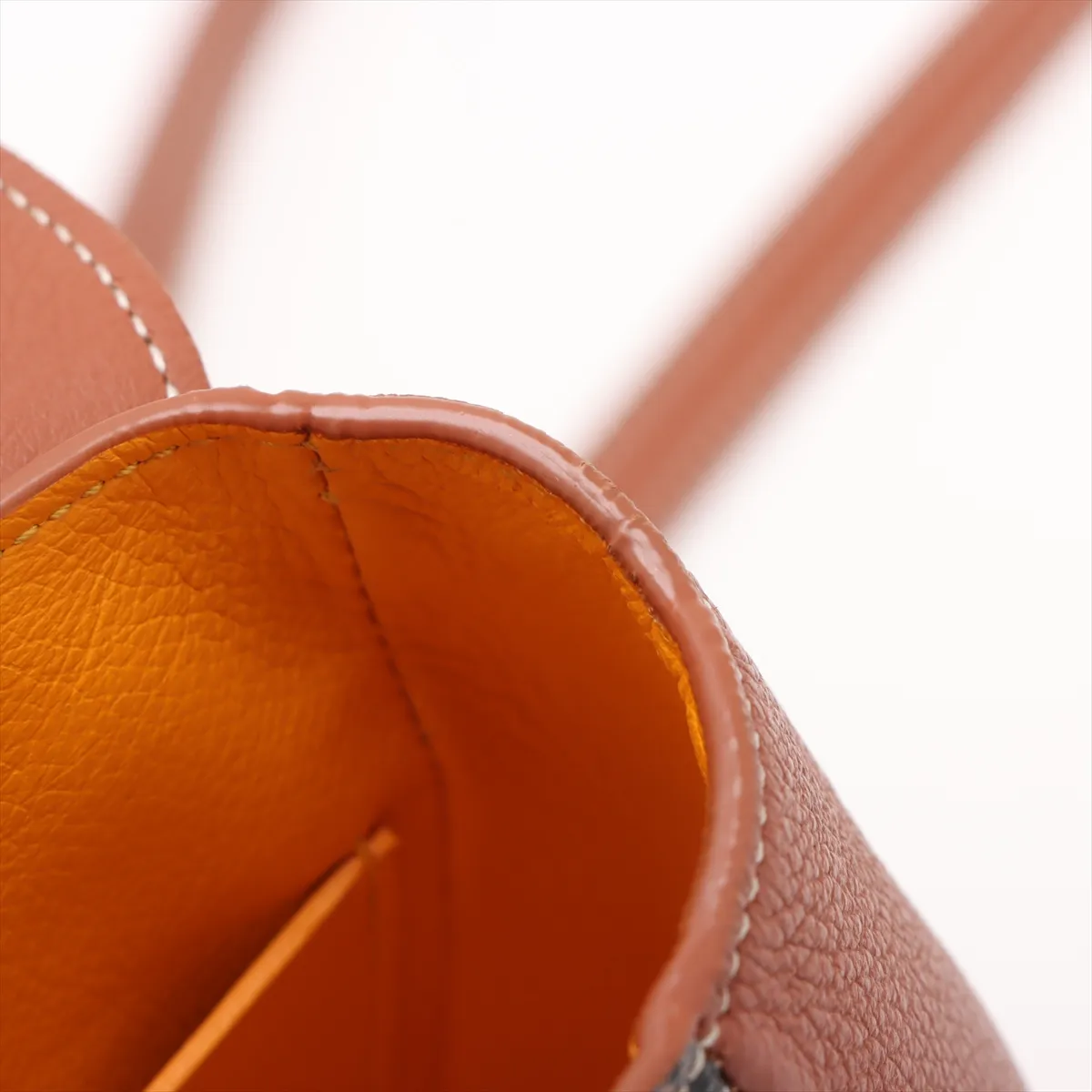 Saigon Mini PVC x Leather 2WAY Handbag Black x Brown — view 12