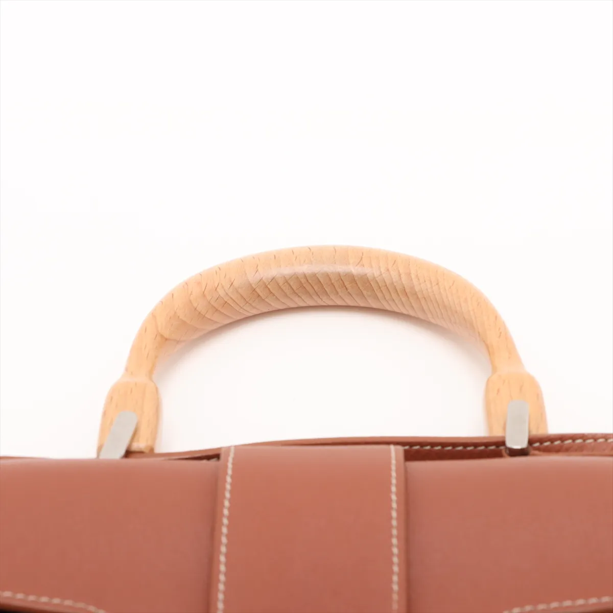 Saigon Mini PVC x Leather 2WAY Handbag Black x Brown — view 6