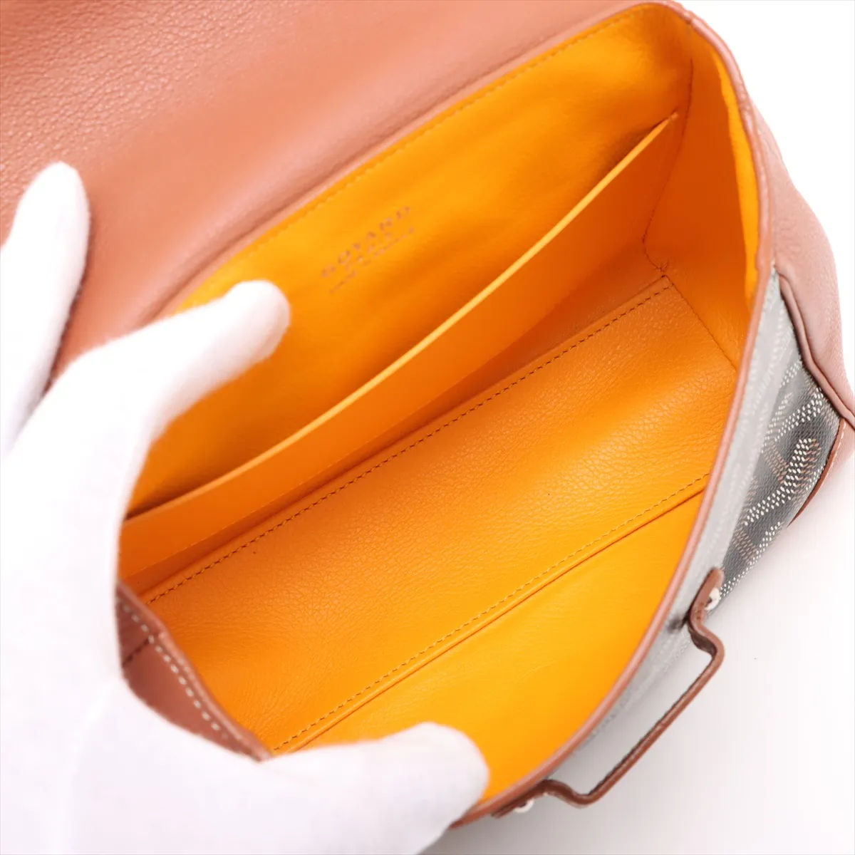 Saigon Mini PVC x Leather 2WAY Handbag Black x Brown — view 8