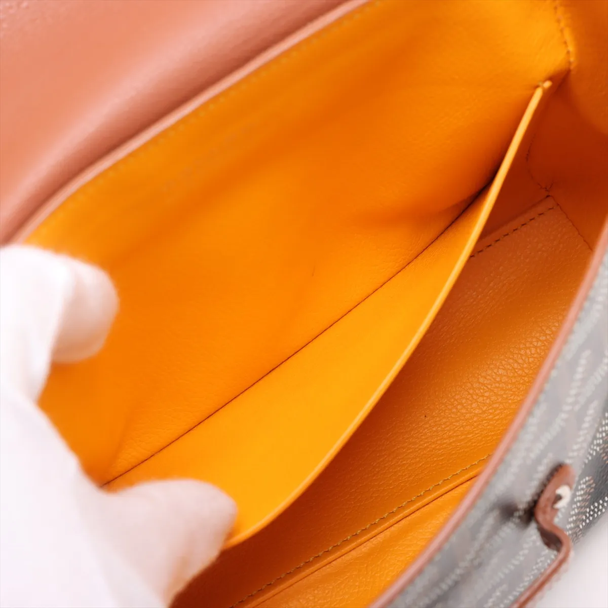 Saigon Mini PVC x Leather 2WAY Handbag Black x Brown — view 9