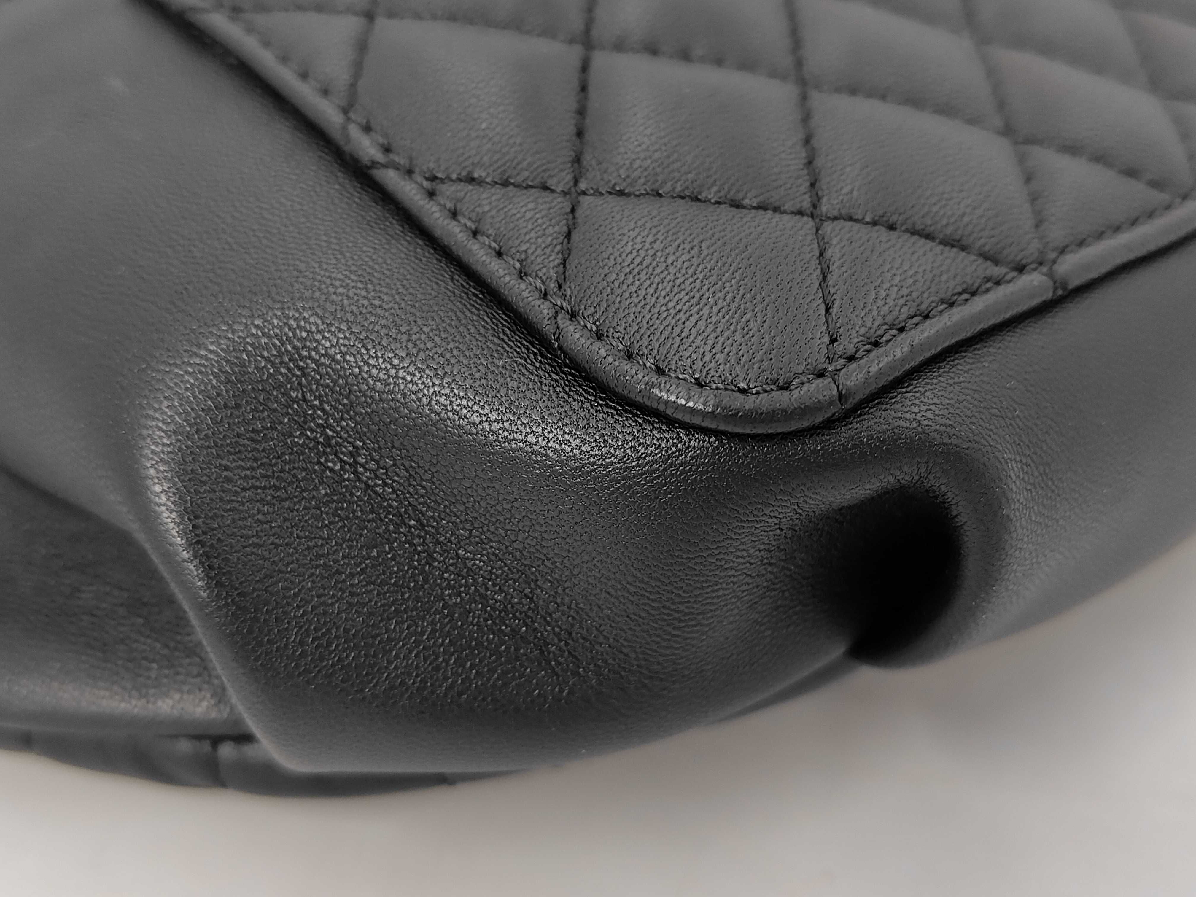 Matelassé Lambskin Body Bag, Black — view 3