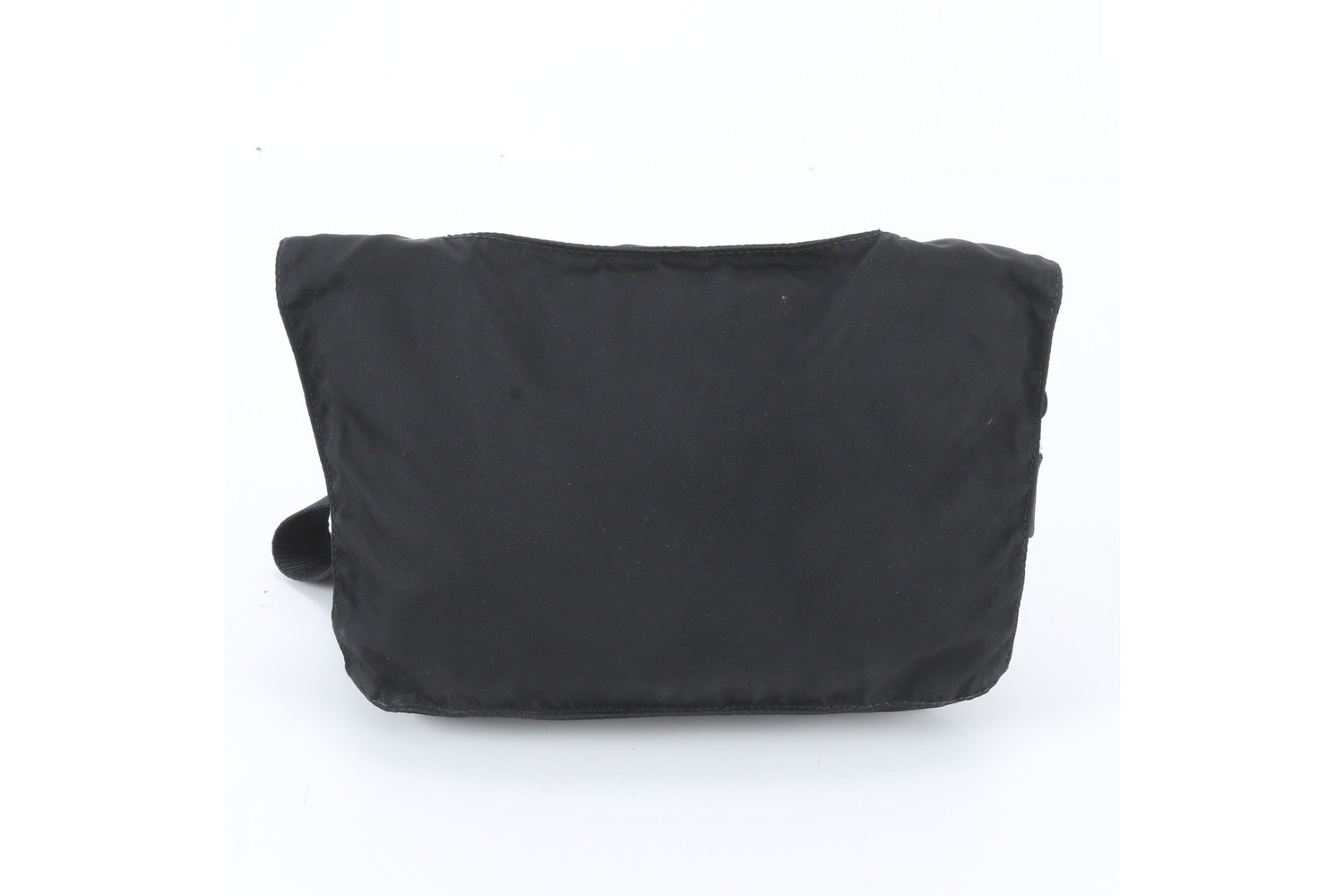 Tessuto Nylon Triangle Logo Leather Shoulder Bag — view 3