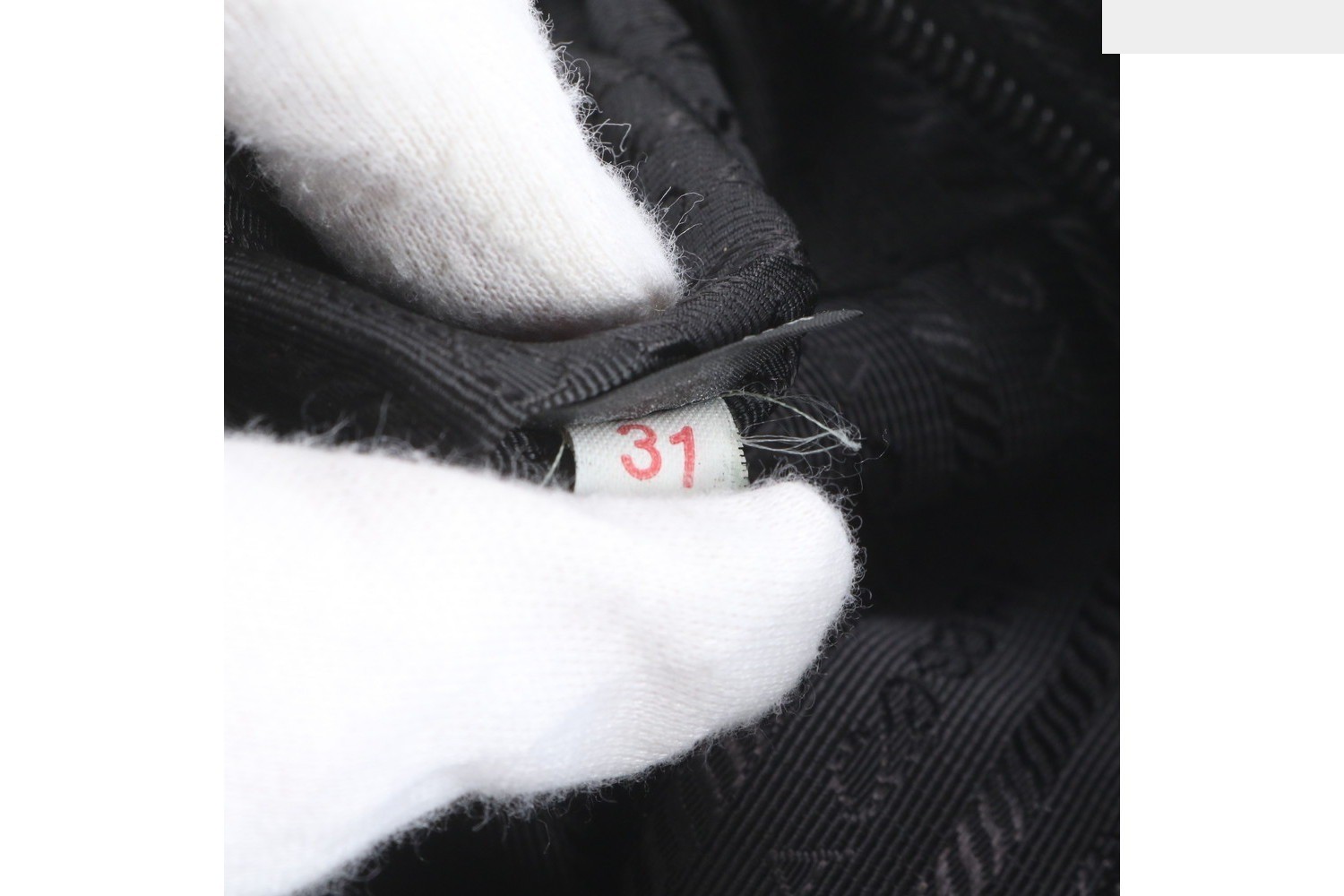 Tessuto Nylon Triangle Logo Leather Shoulder Bag — view 9