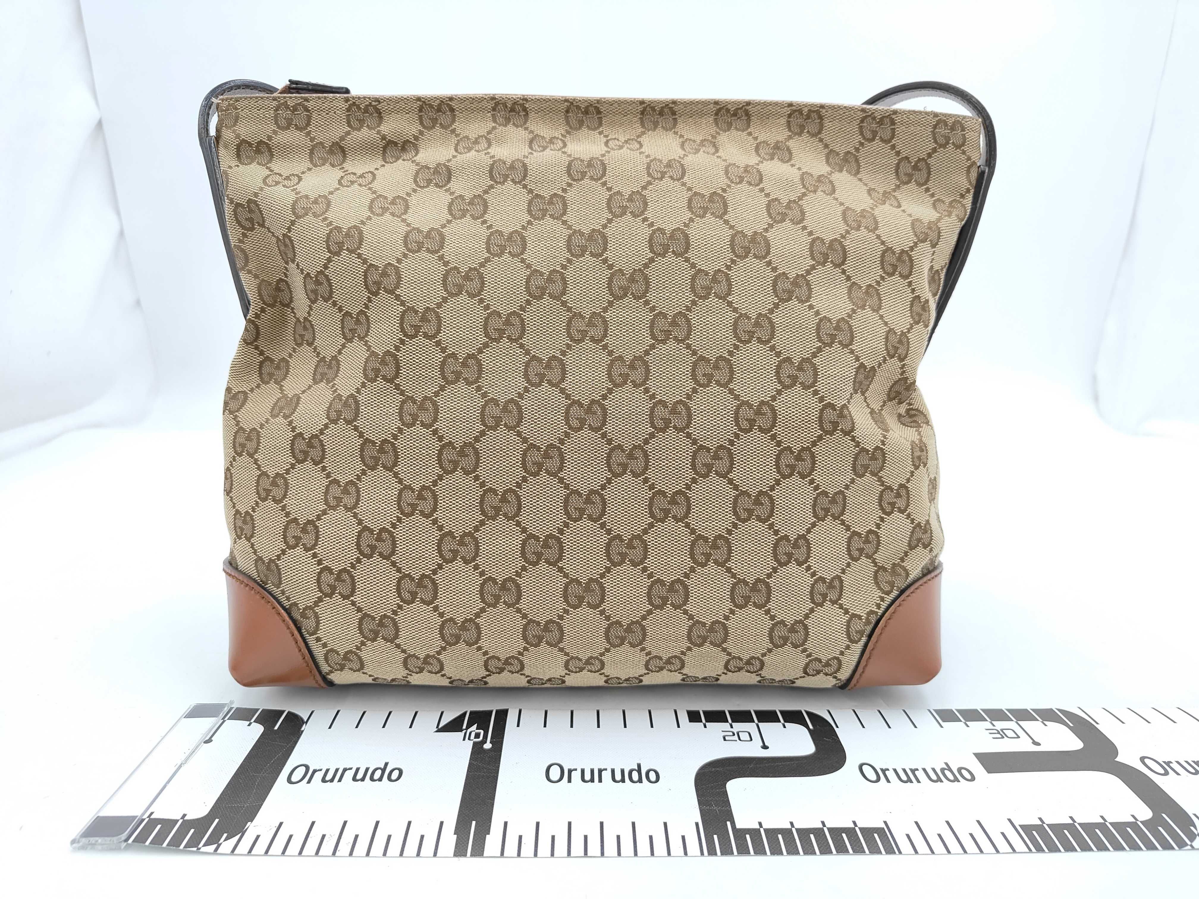 G Cherry Line Canvas Shoulder Bag Brown 337598 Shoulder Bag — view 2