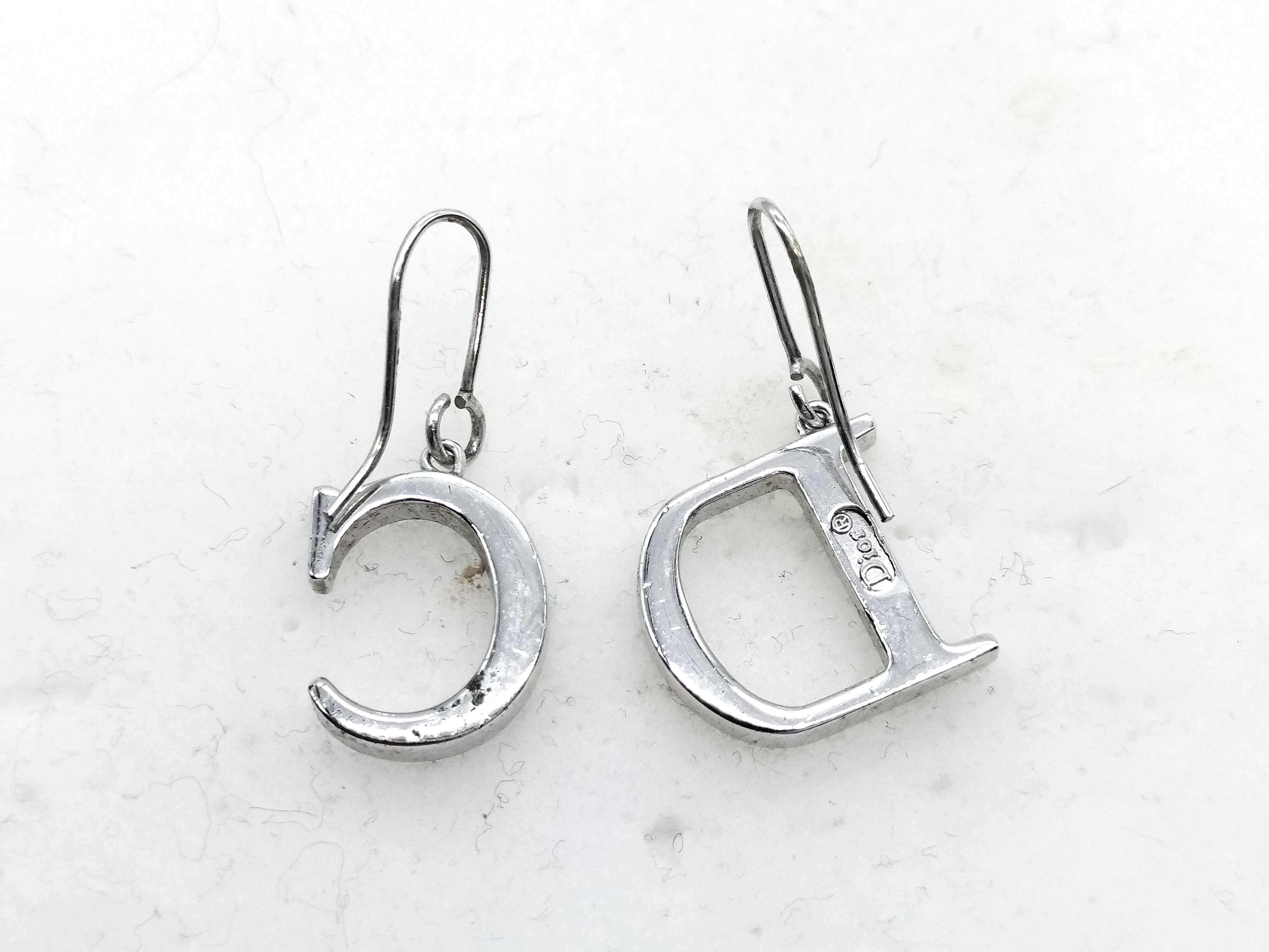 logo rhinestone earrings set — view 4