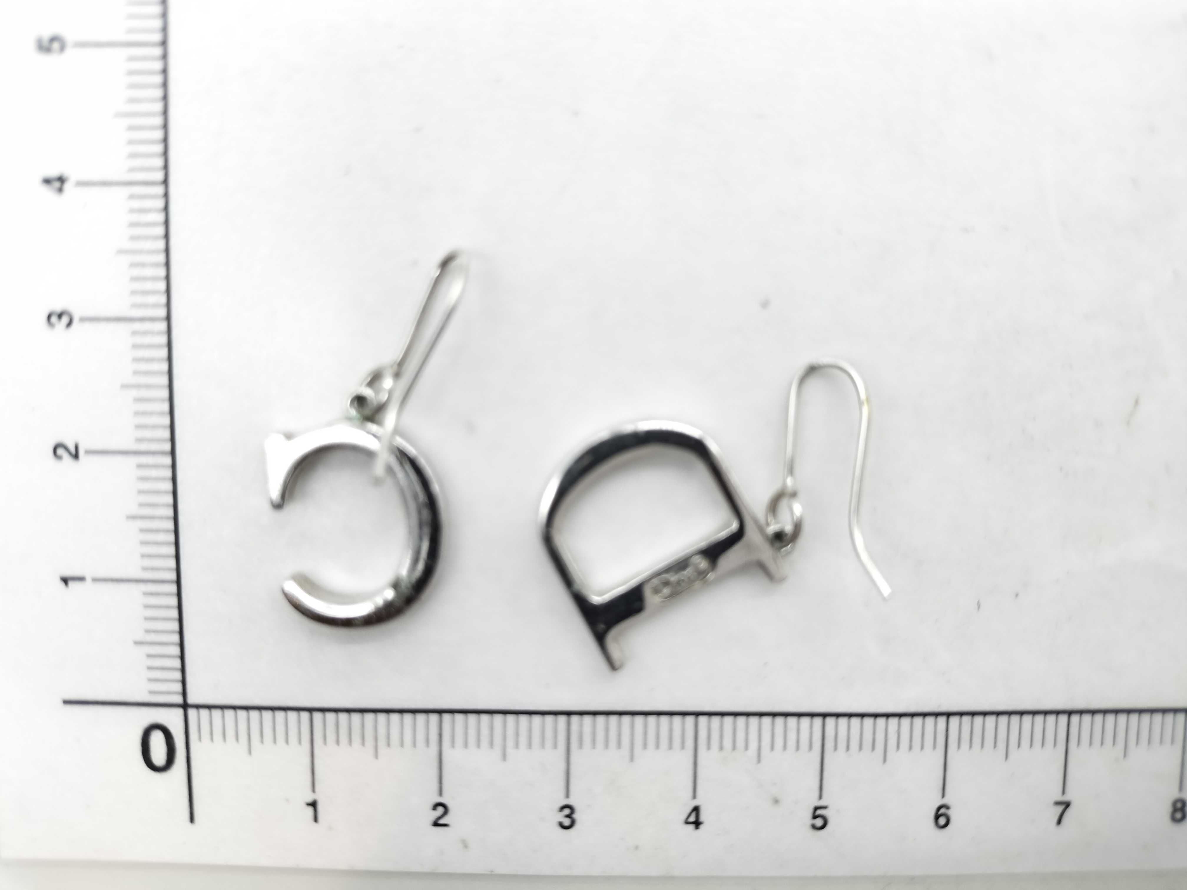 logo rhinestone earrings set — view 7