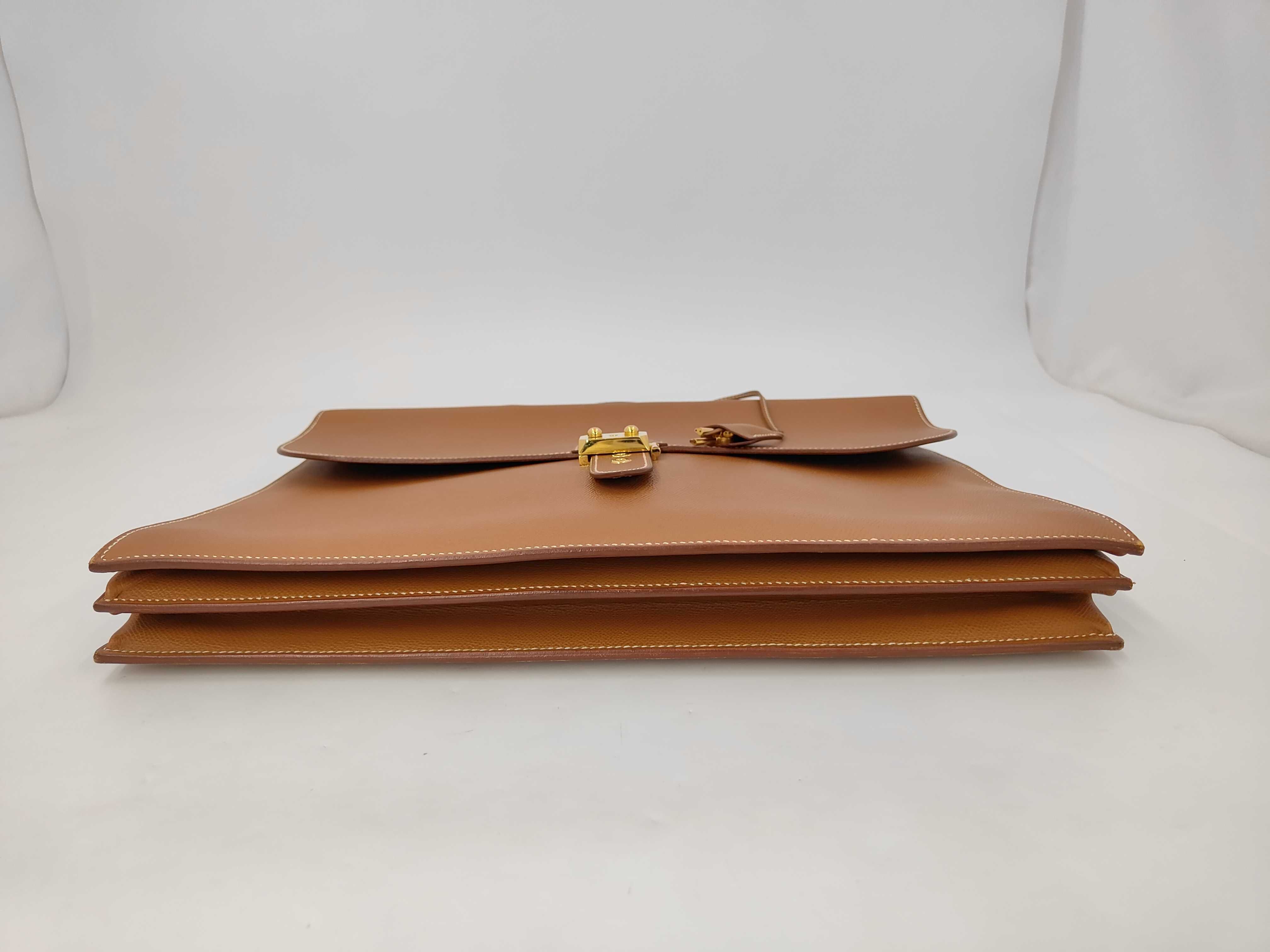 Sac à Dépêches 41 A Beige Gold Hardware Business Bag — view 4