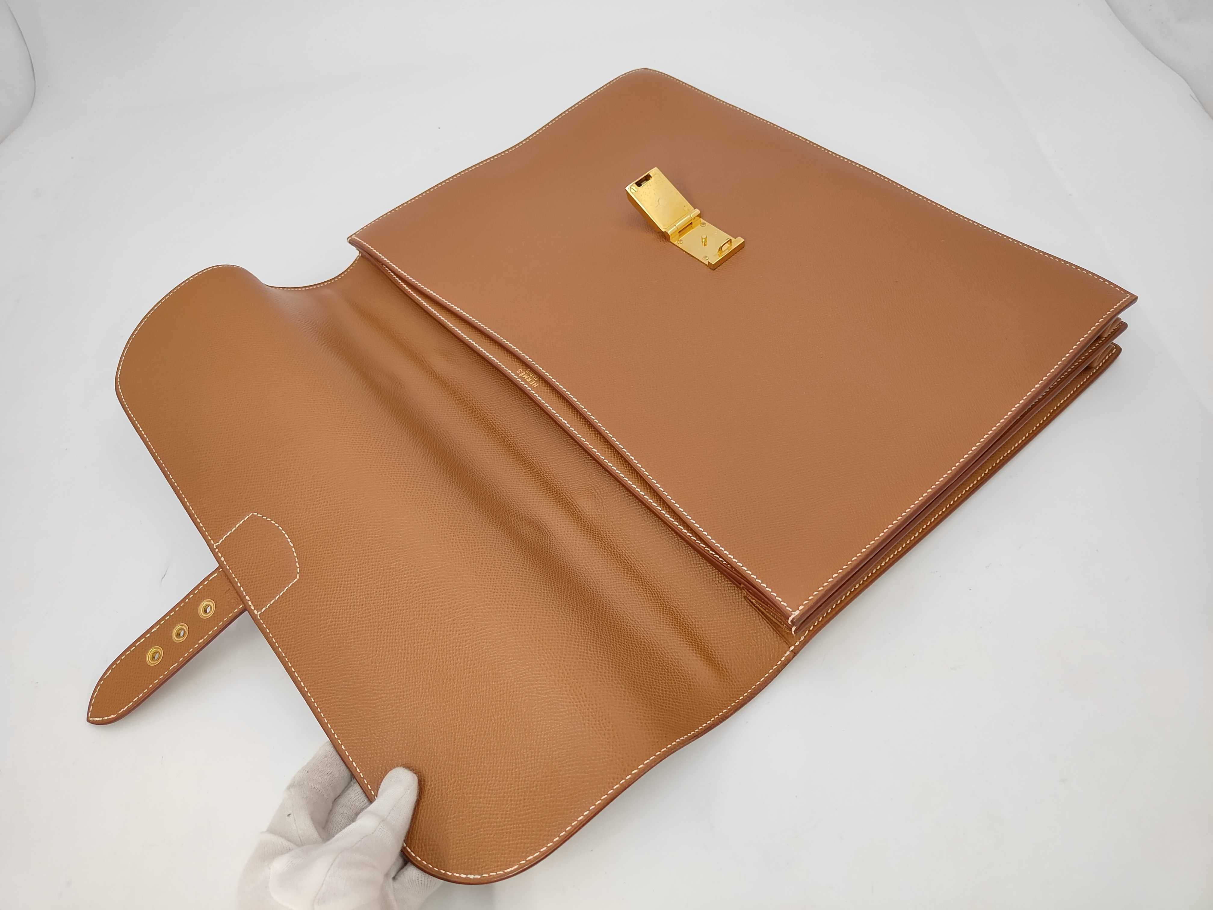 Sac à Dépêches 41 A Beige Gold Hardware Business Bag — view 8