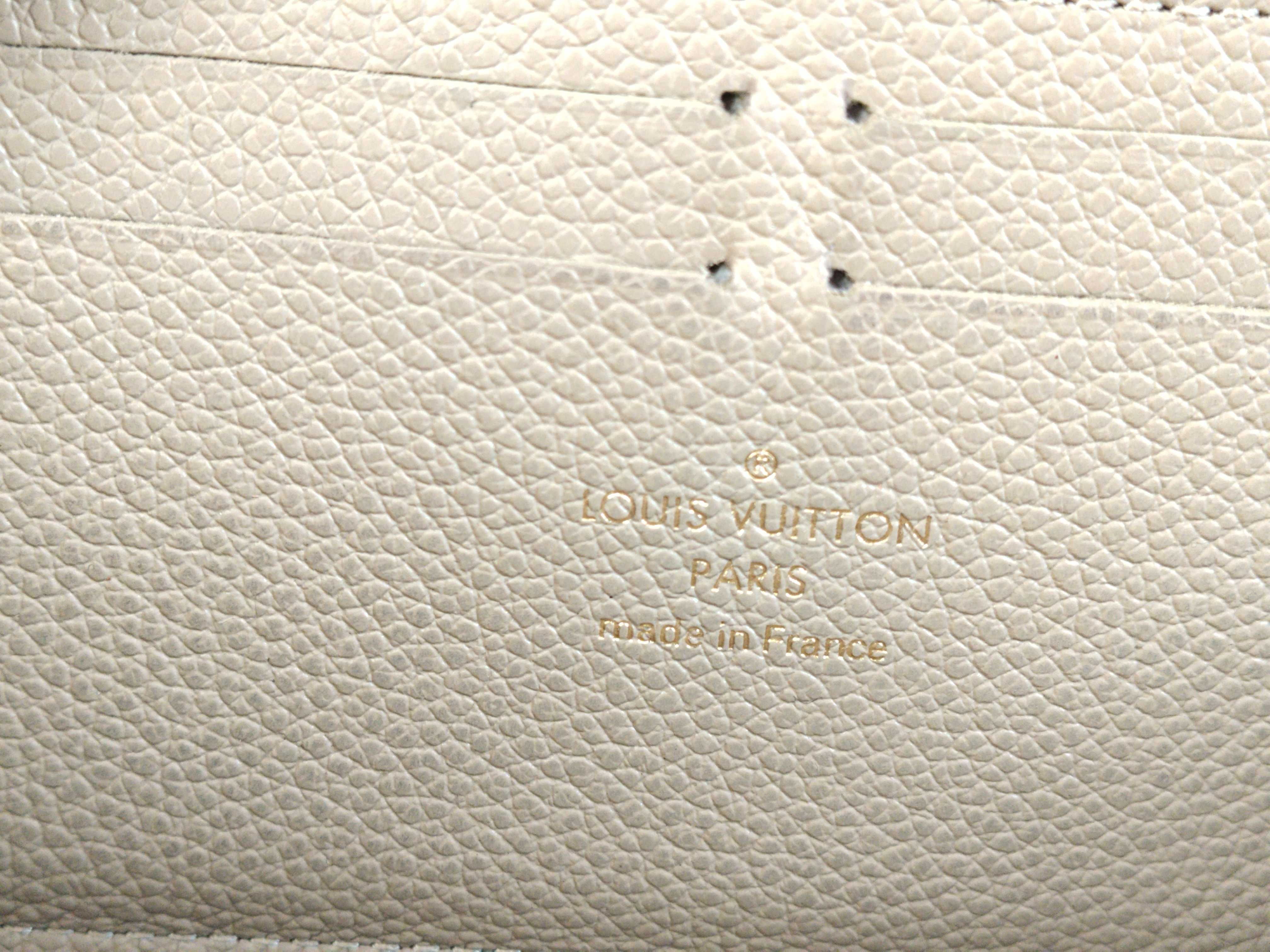 Monogram Empreinte LV Monogram Empreinte Bicolor Portefeuille Clemence Round Zip Long Wallet M82478 Khaki/Beige RFID detected Wallet — view 11