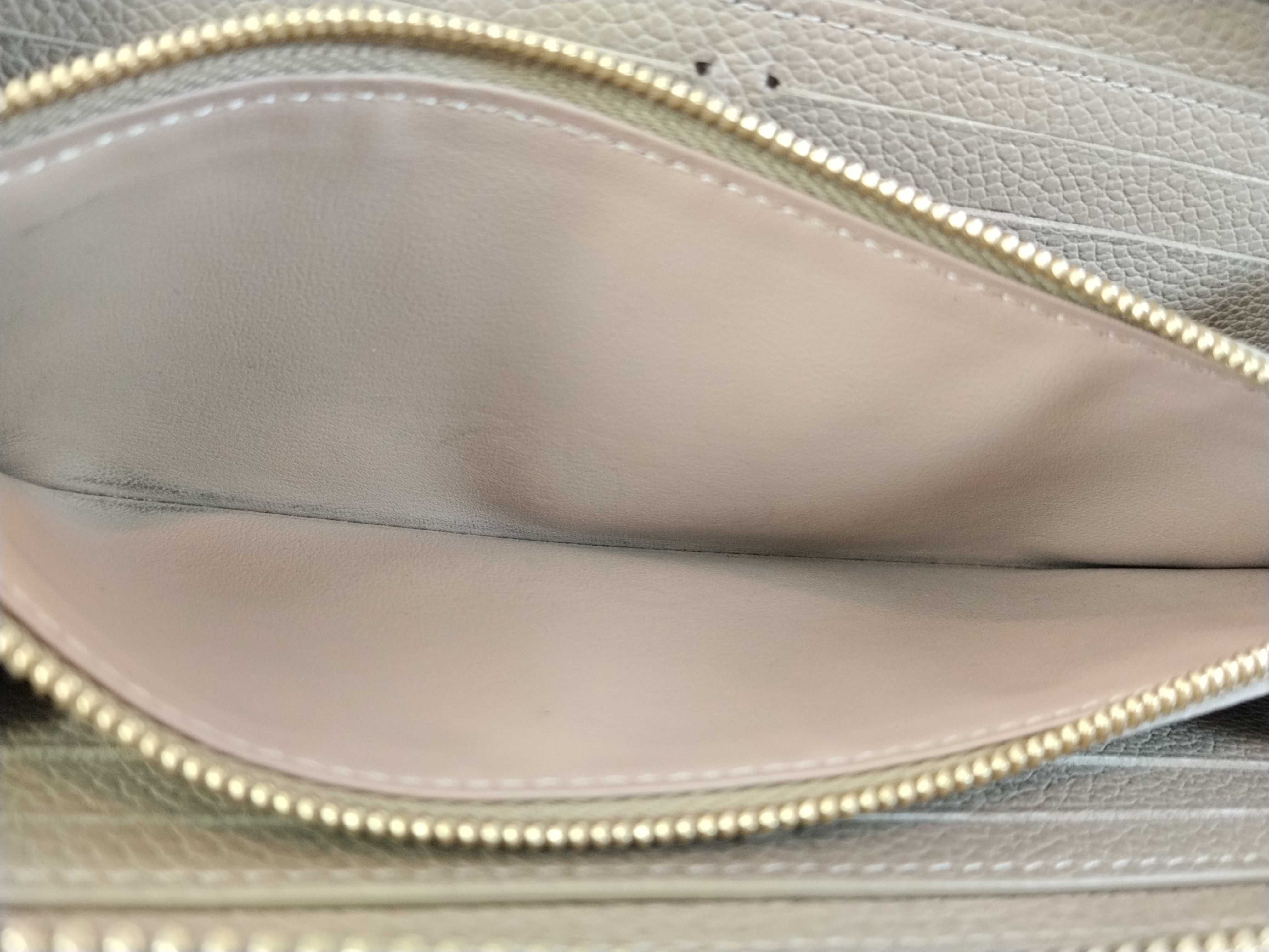 Monogram Empreinte LV Monogram Empreinte Bicolor Portefeuille Clemence Round Zip Long Wallet M82478 Khaki/Beige RFID detected Wallet — view 10