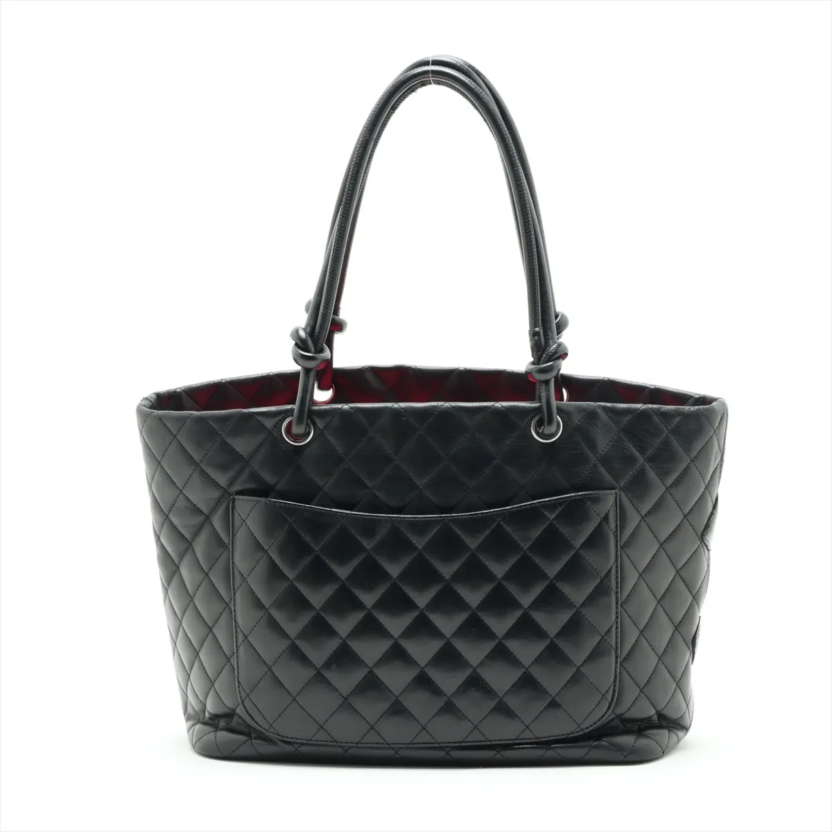 Cambon Line Lambskin Tote Bag, Black with Silver Hardware, Item No. 11385129, Series No. 11 — view 2