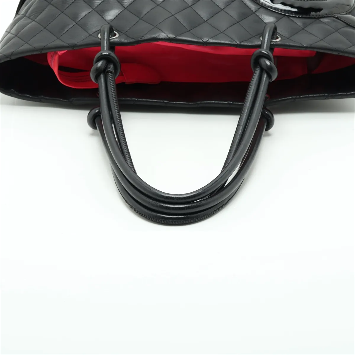 Cambon Line Lambskin Tote Bag, Black with Silver Hardware, Item No. 11385129, Series No. 11 — view 5
