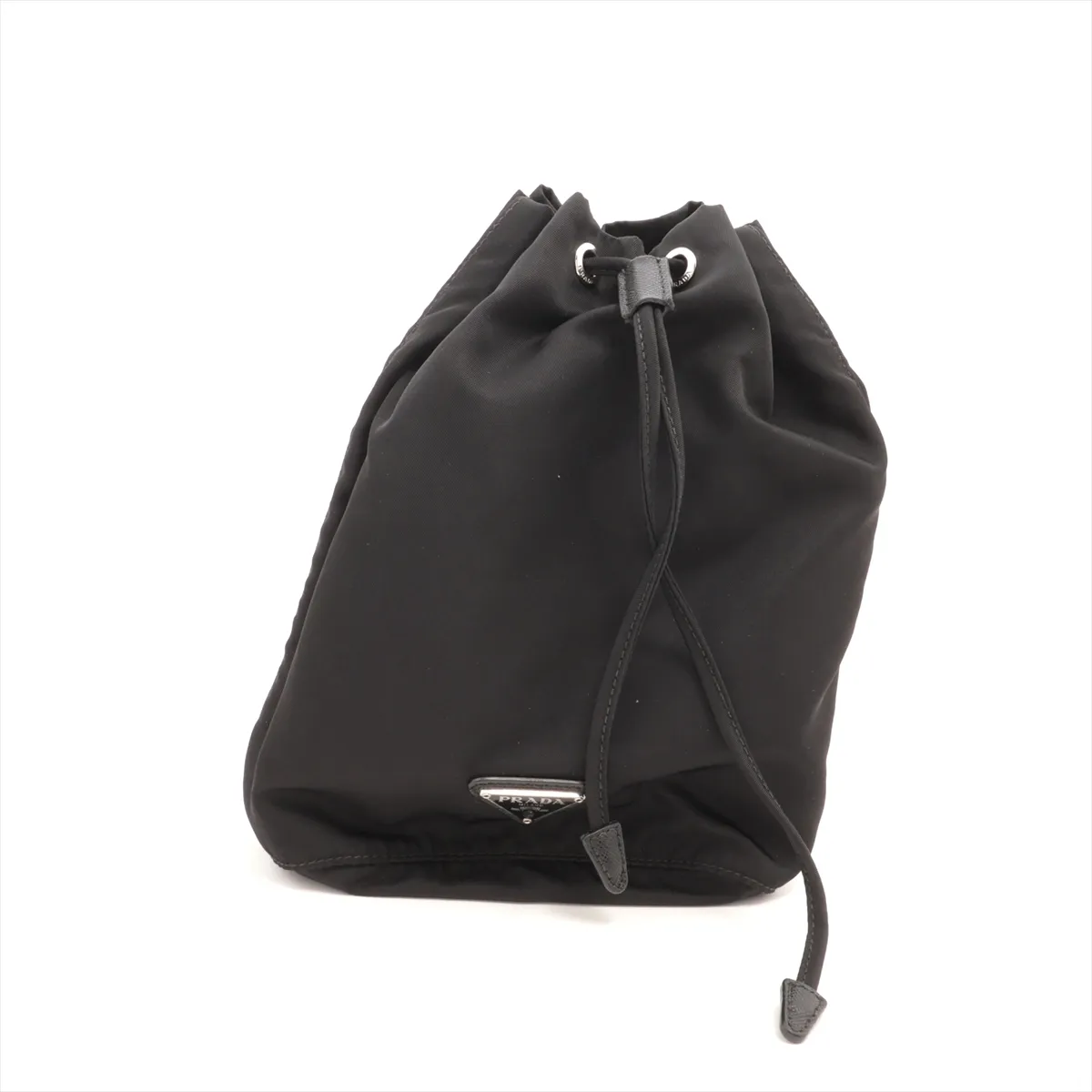 Tessuto Triangle Logo 1NS369 Nylon Pouch Black