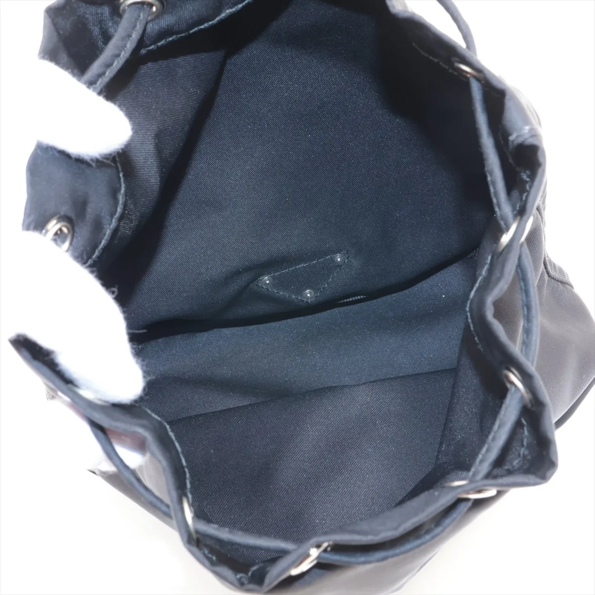 Tessuto Triangle Logo 1NS369 Nylon Pouch Black — view 3