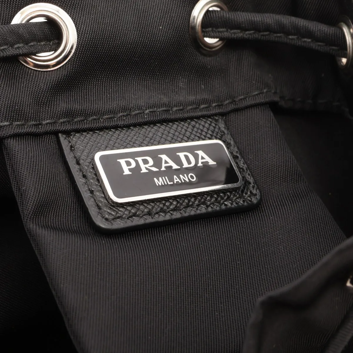 Tessuto Triangle Logo 1NS369 Nylon Pouch Black — view 4