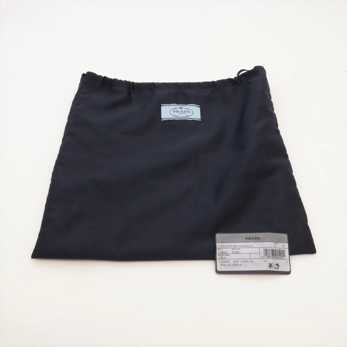 Tessuto Triangle Logo 1NS369 Nylon Pouch Black — view 5