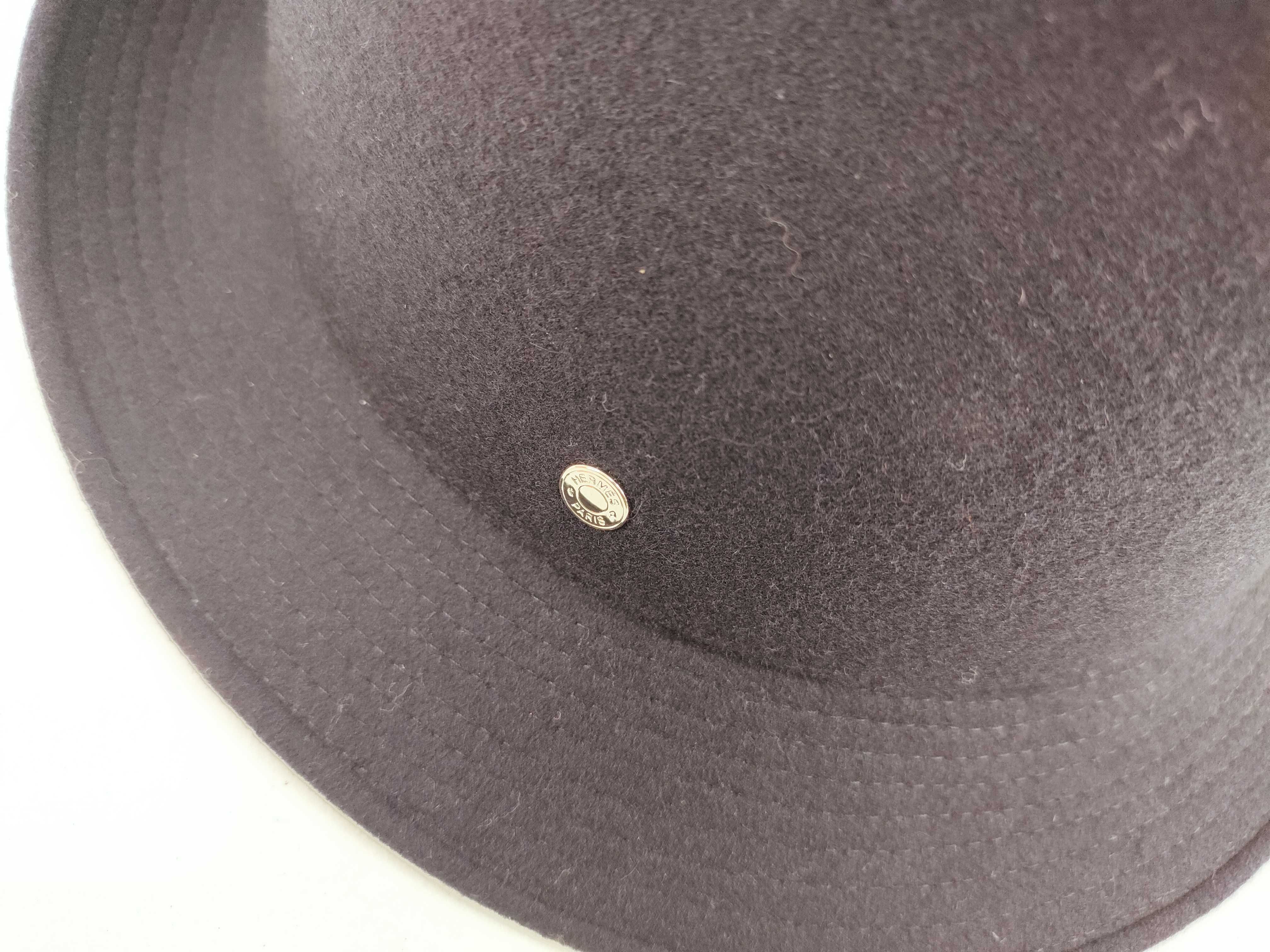 Cleaned Sellier Fedora Hat, Cashmere, Size 57, Hermes Other Accessories — view 8