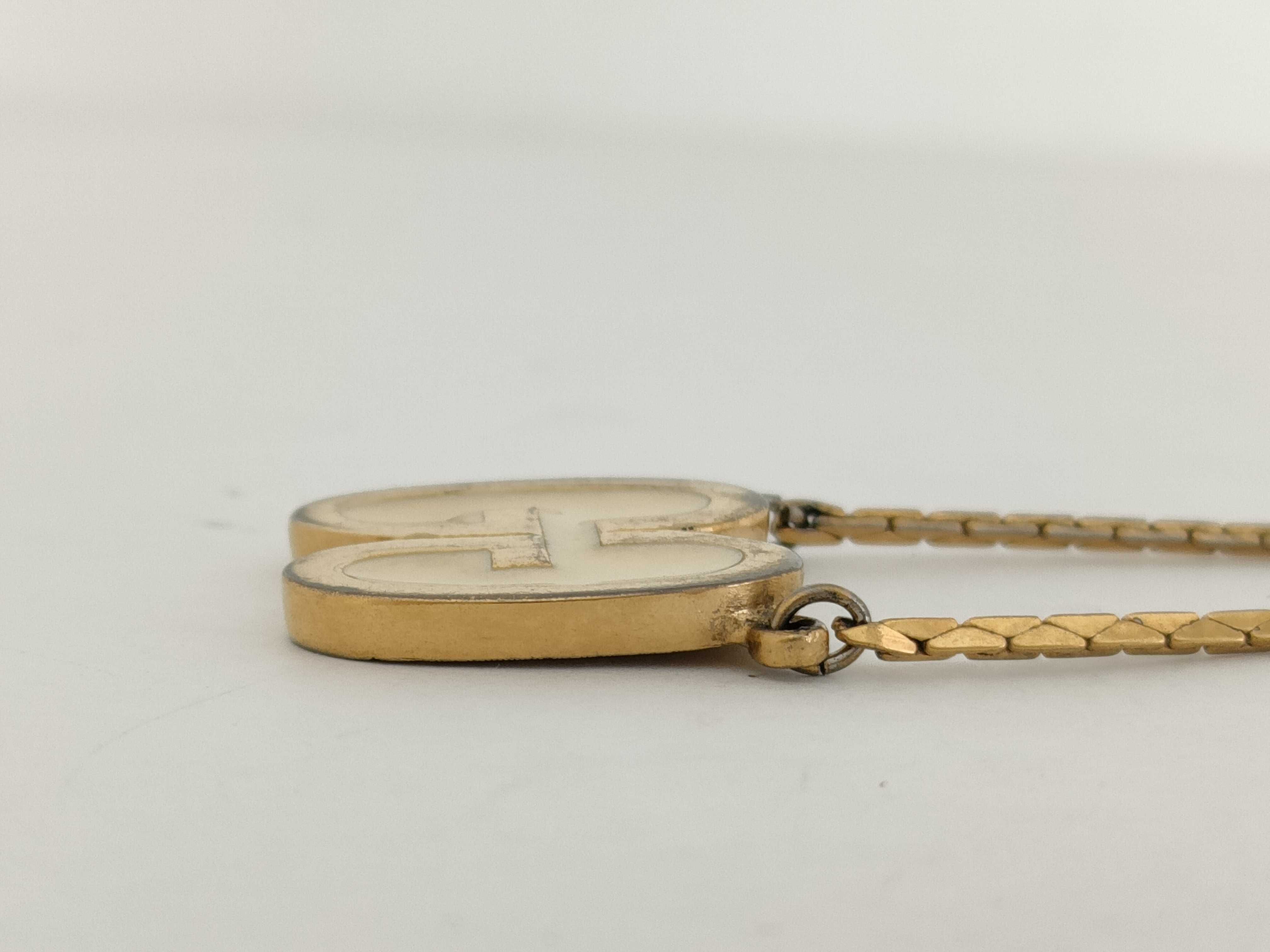 GG Logo Vintage Ivory Gold Necklace — view 3