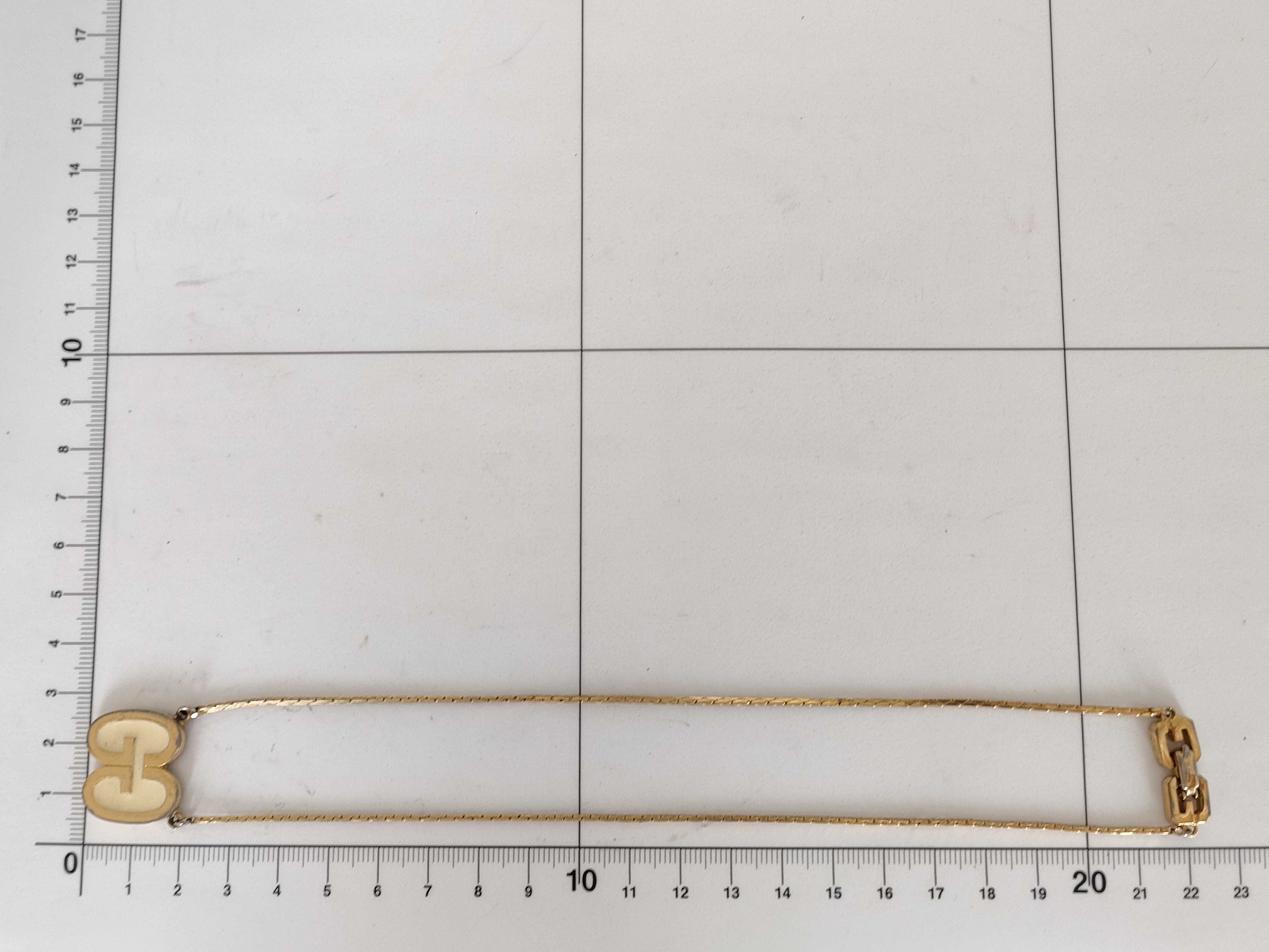 GG Logo Vintage Ivory Gold Necklace — view 6