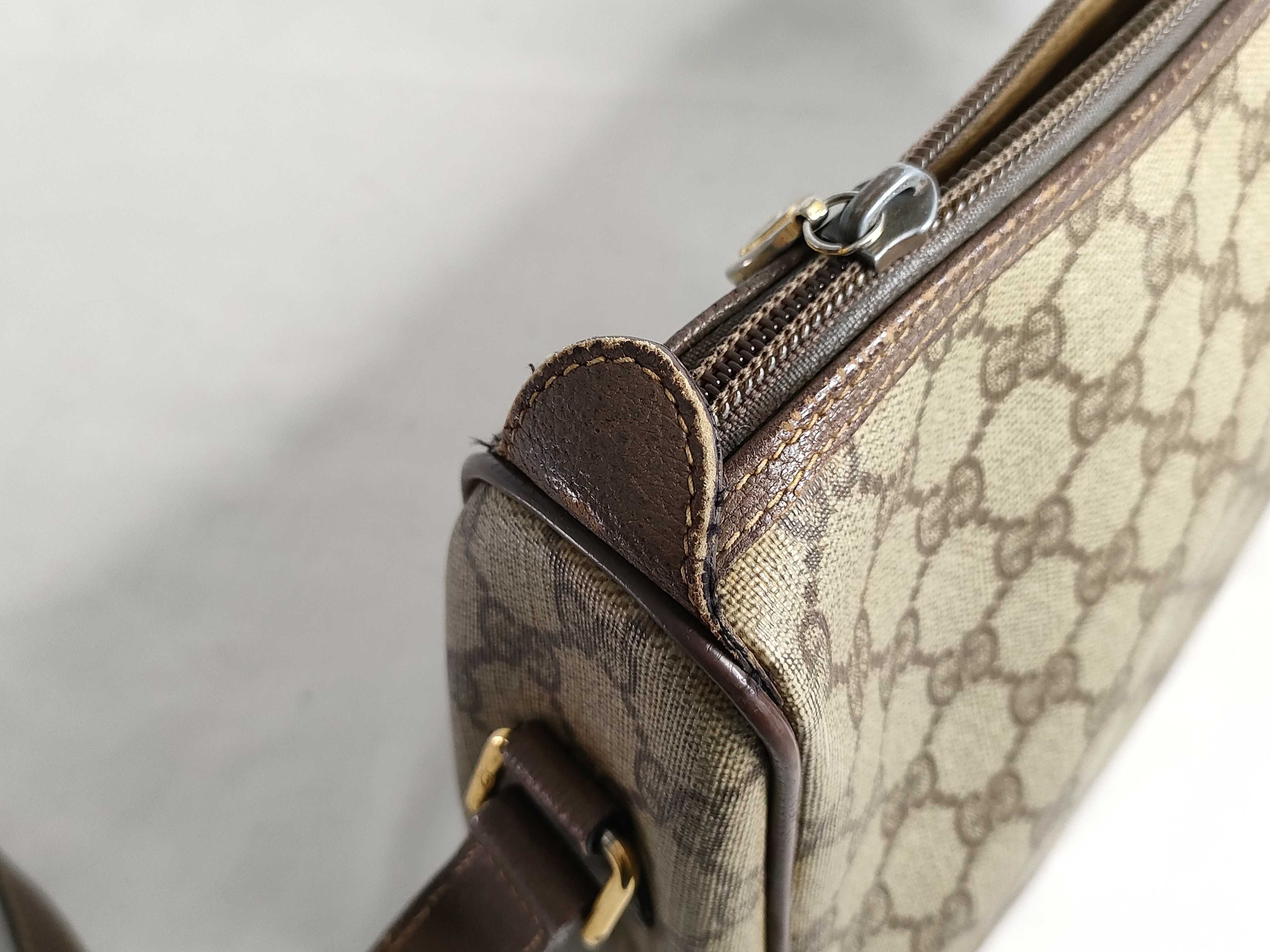 GG Supreme Shoulder Bag, PVC Leather, Brown, 001 115 6106 — view 15
