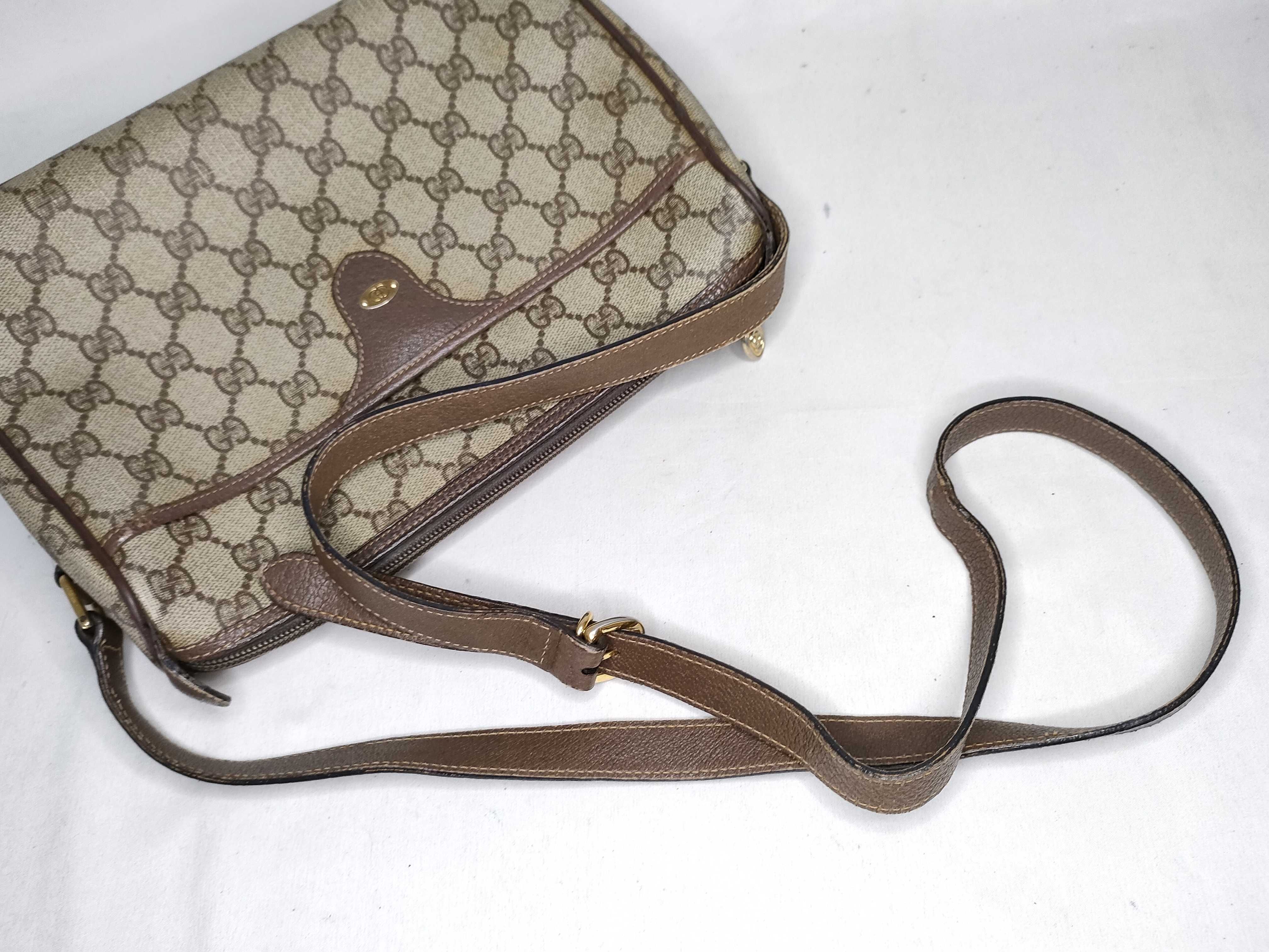 GG Supreme Shoulder Bag, PVC Leather, Brown, 001 115 6106 — view 3