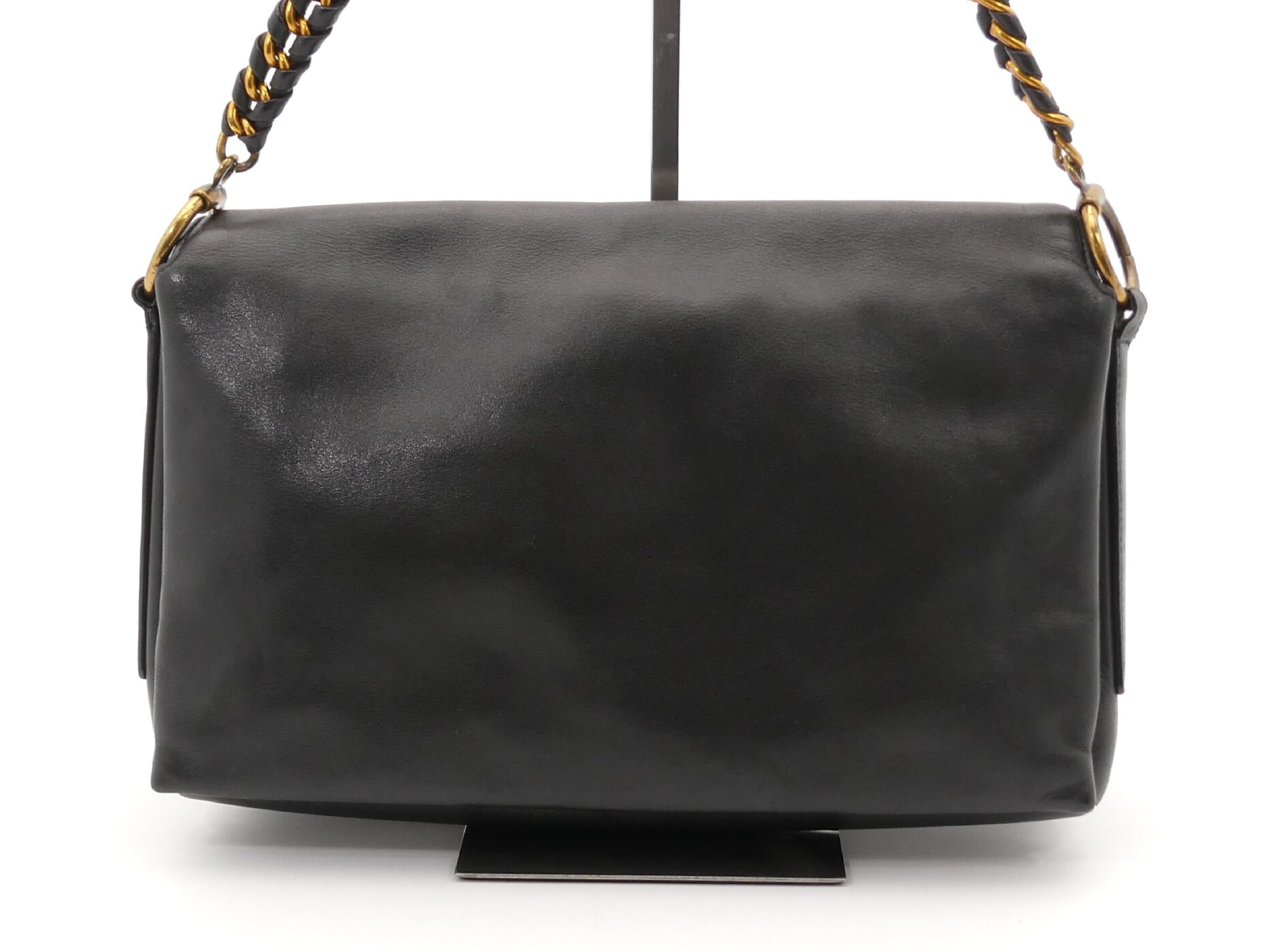 Anagram Leather Chain Shoulder Bag — view 2