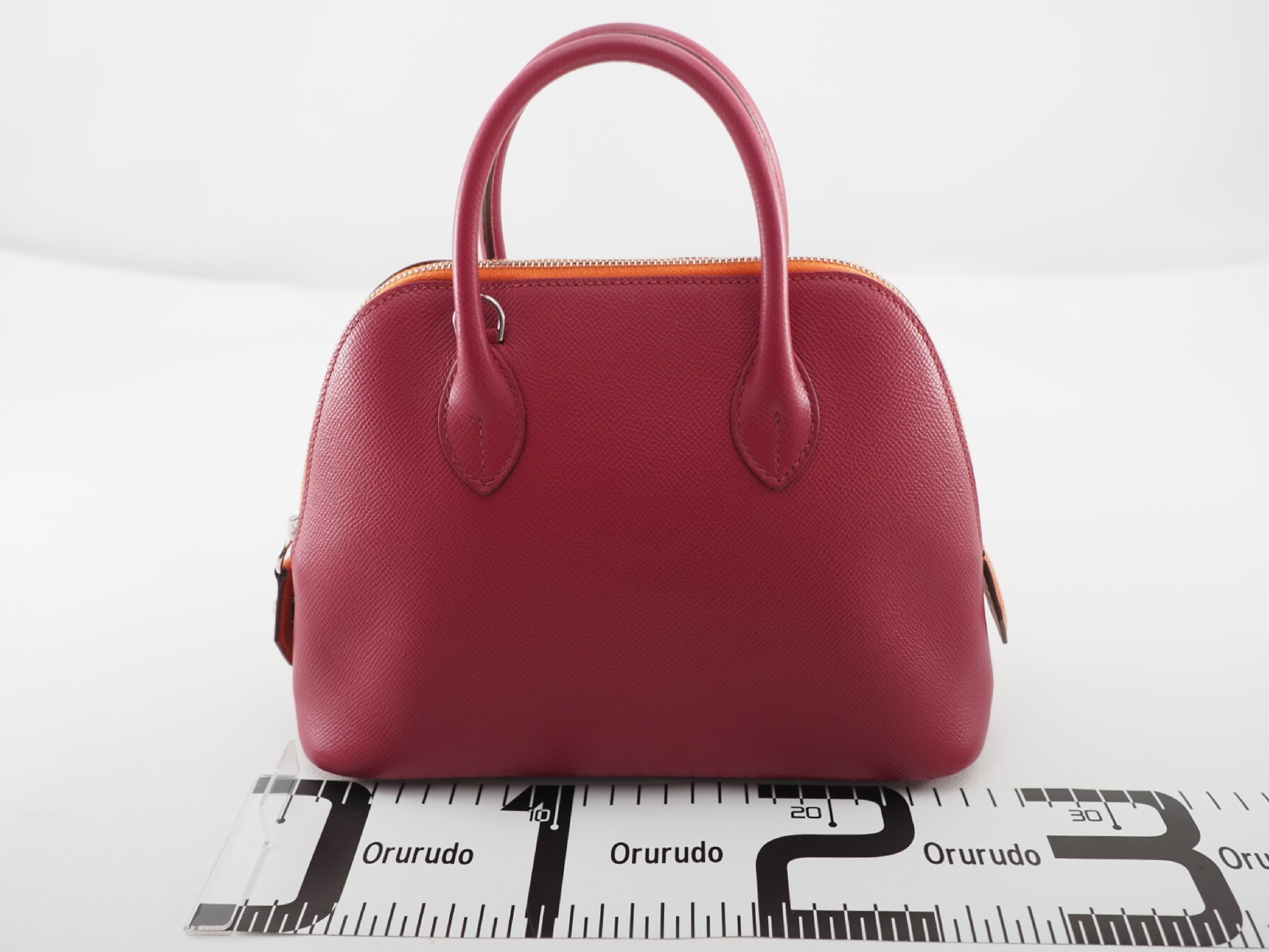 Bolide 1923 25 Bicolor Red x Orange Handbag (2023 Model) with Silver Hardware — view 2