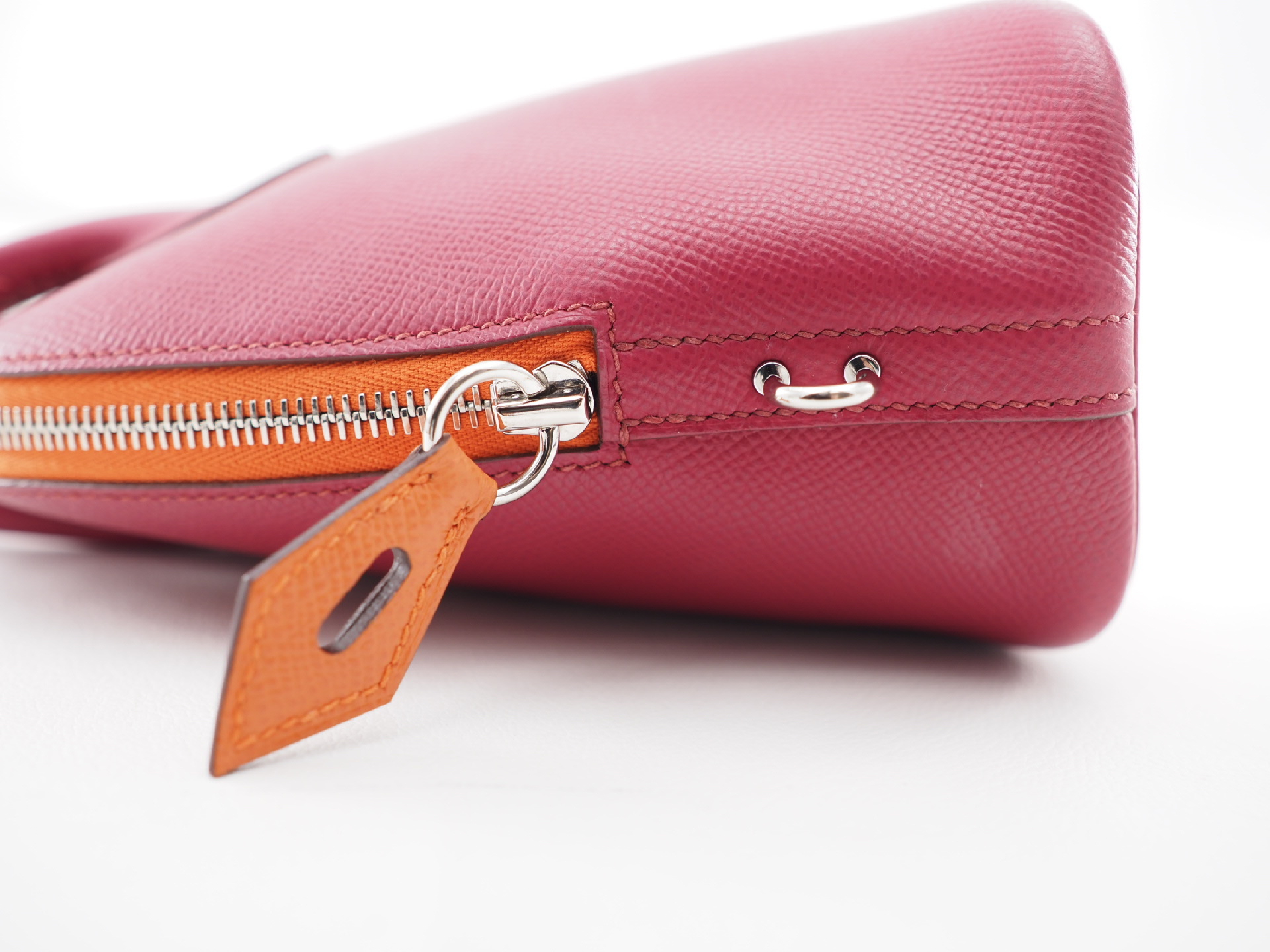 Bolide 1923 25 Bicolor Red x Orange Handbag (2023 Model) with Silver Hardware — view 8
