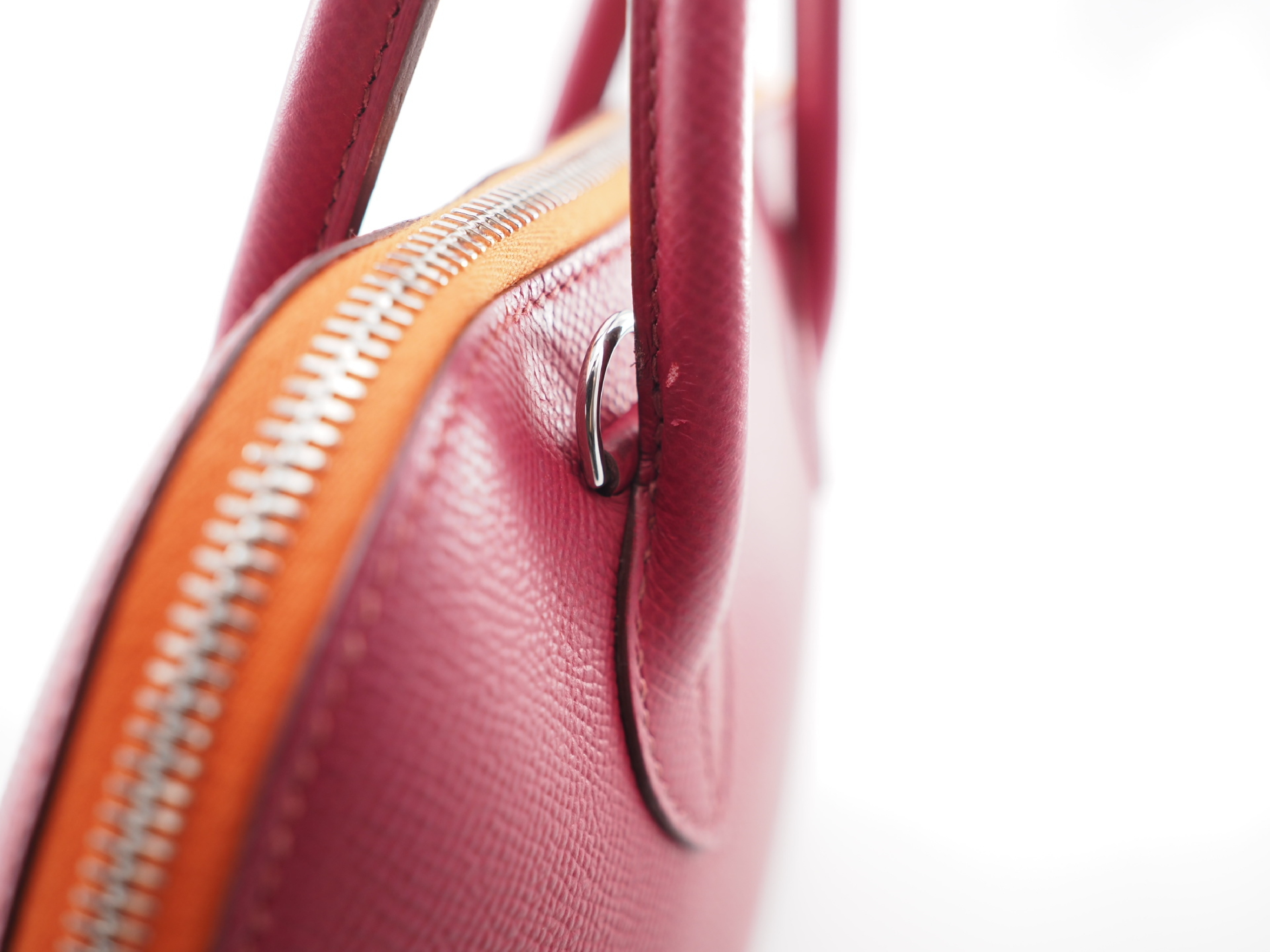 Bolide 1923 25 Bicolor Red x Orange Handbag (2023 Model) with Silver Hardware — view 9