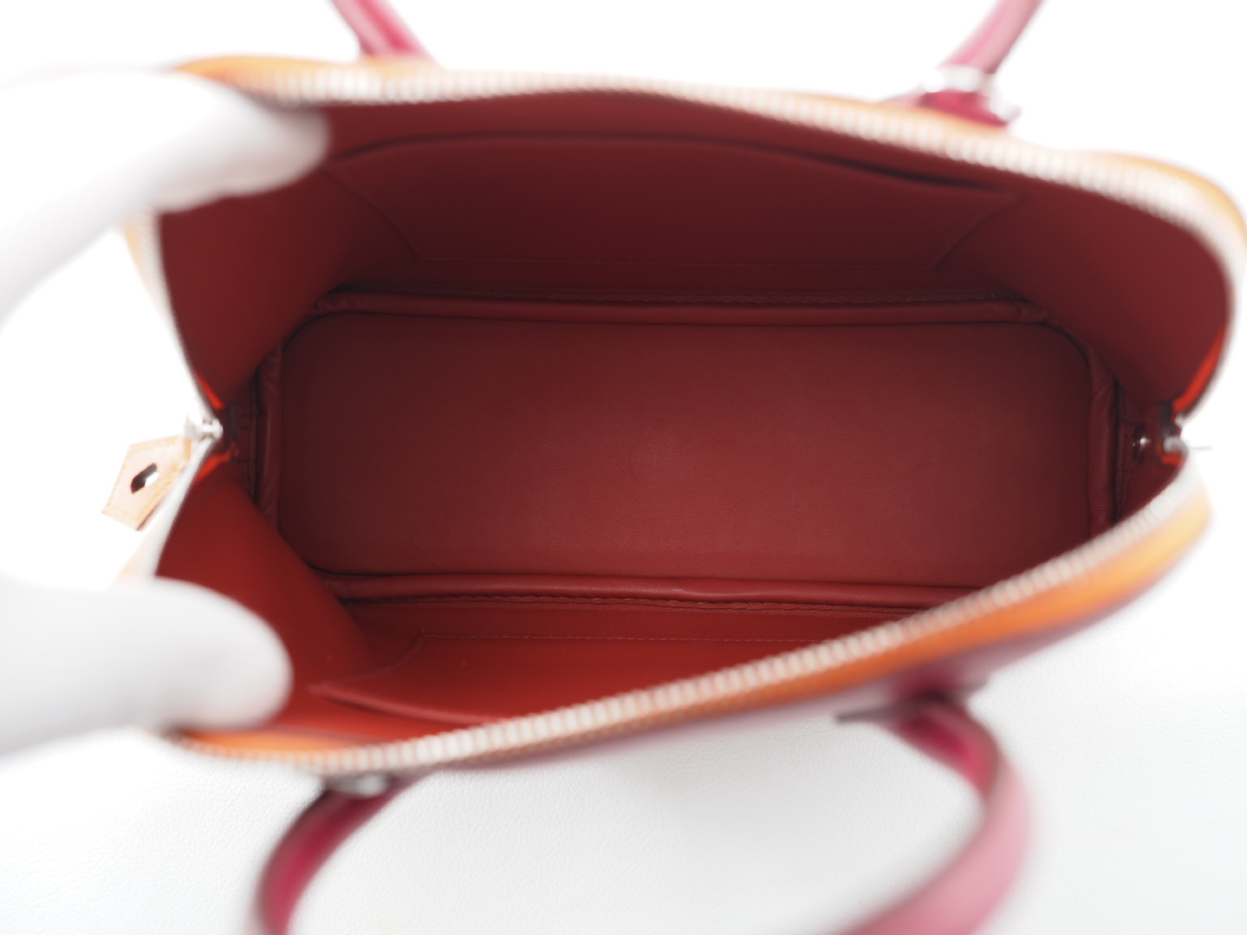 Bolide 1923 25 Bicolor Red x Orange Handbag (2023 Model) with Silver Hardware — view 10