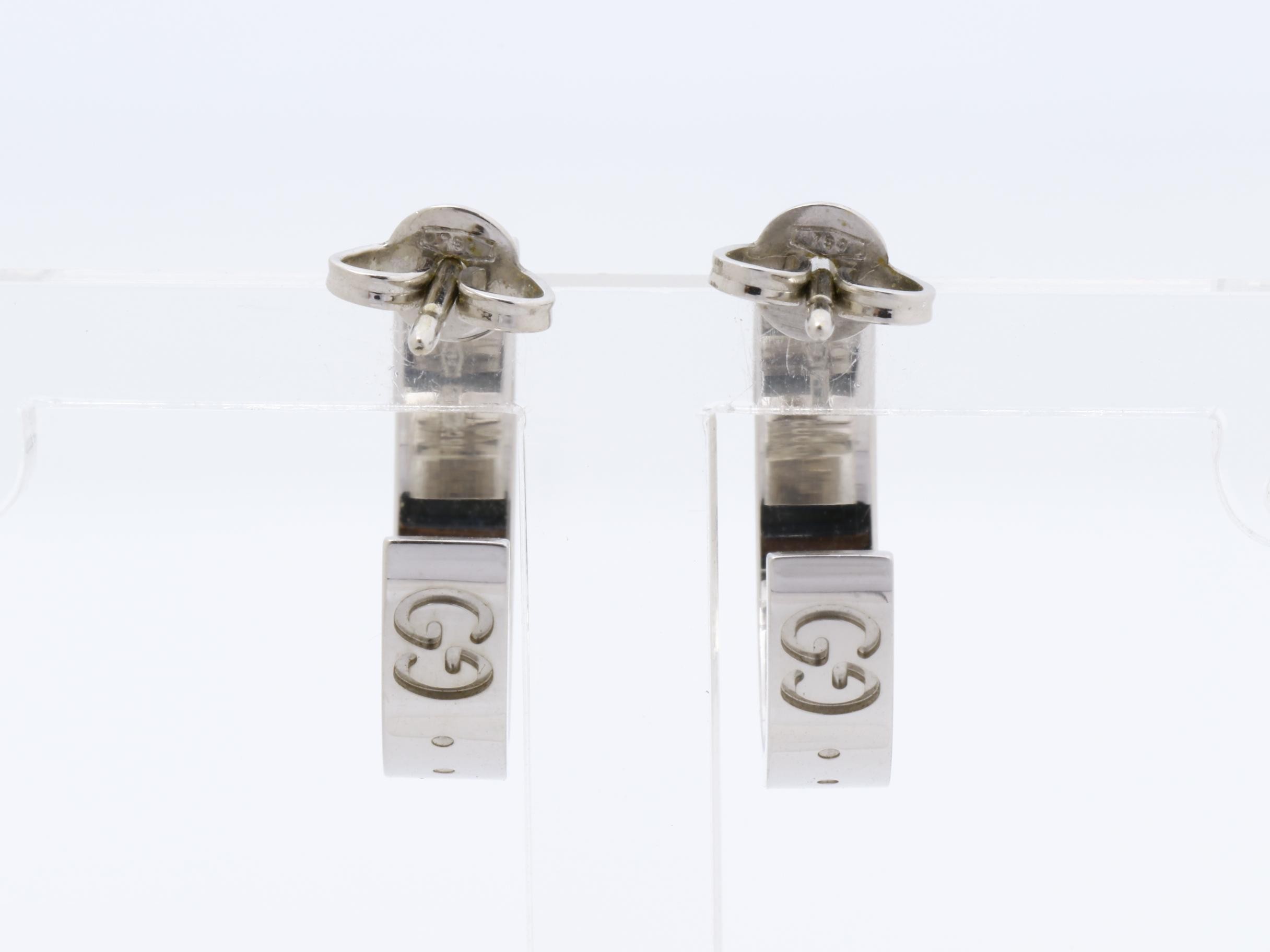 Icon Hoop Earrings, K18WG, 5.8g — view 4
