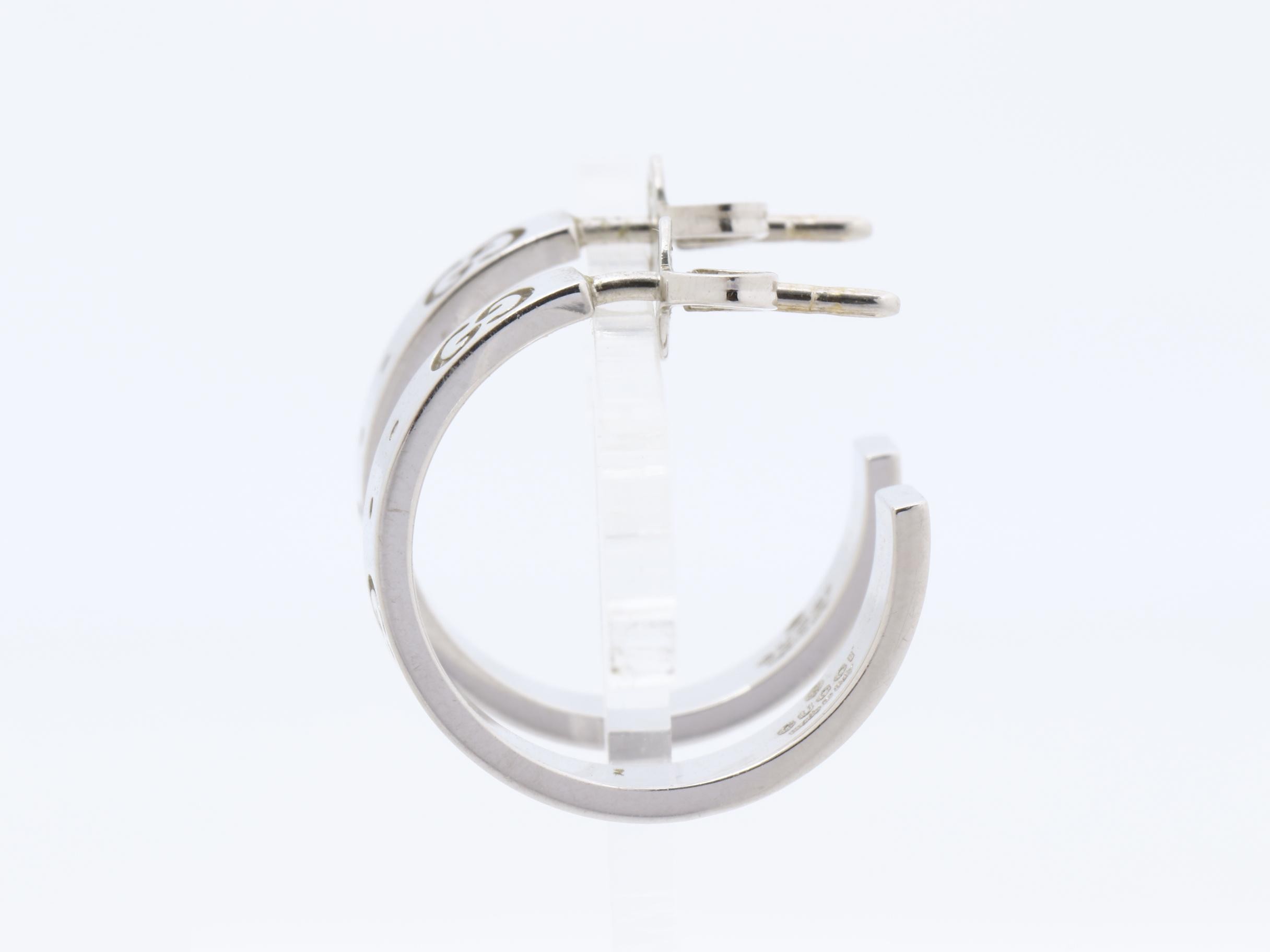 Icon Hoop Earrings, K18WG, 5.8g — view 5