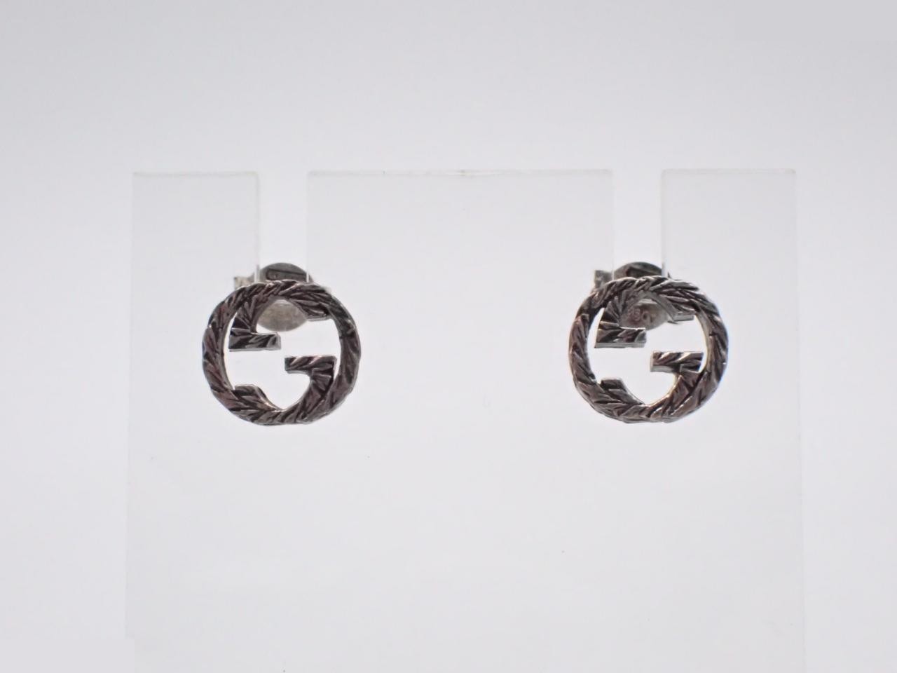 Interlocking sterling silver 925 earrings, 2.8g