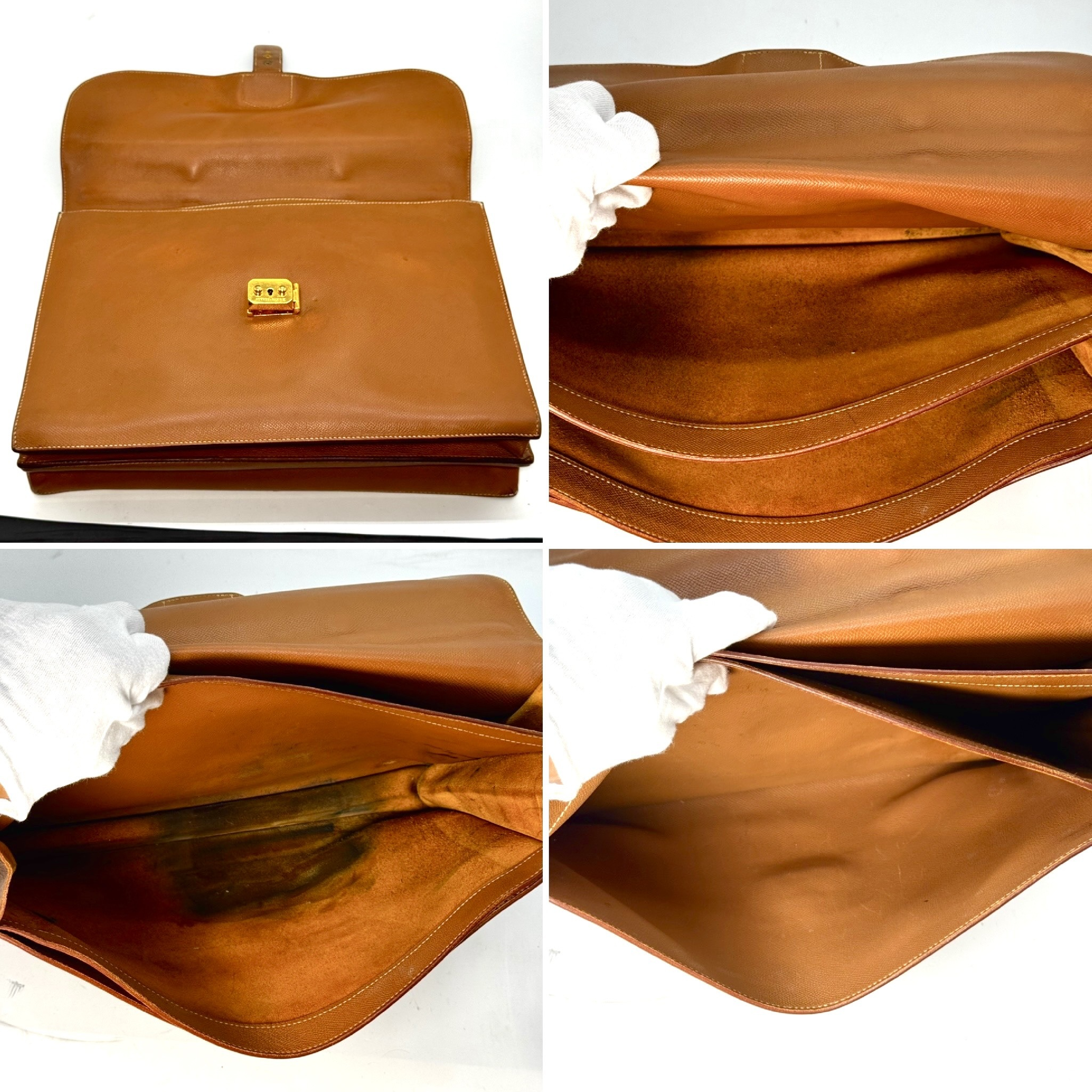 Sac à Dépêches Briefcase Handbag, Gold Hardware, Clochette, Key Included, Business Bag — view 6