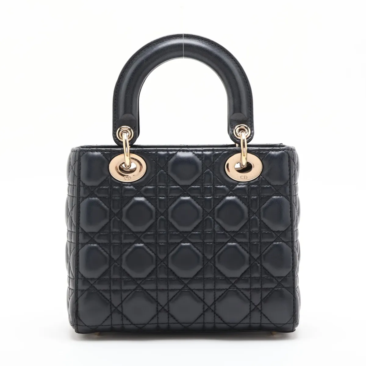 Cannage My Lady Dior Leather 2-Way Handbag, Black — view 2