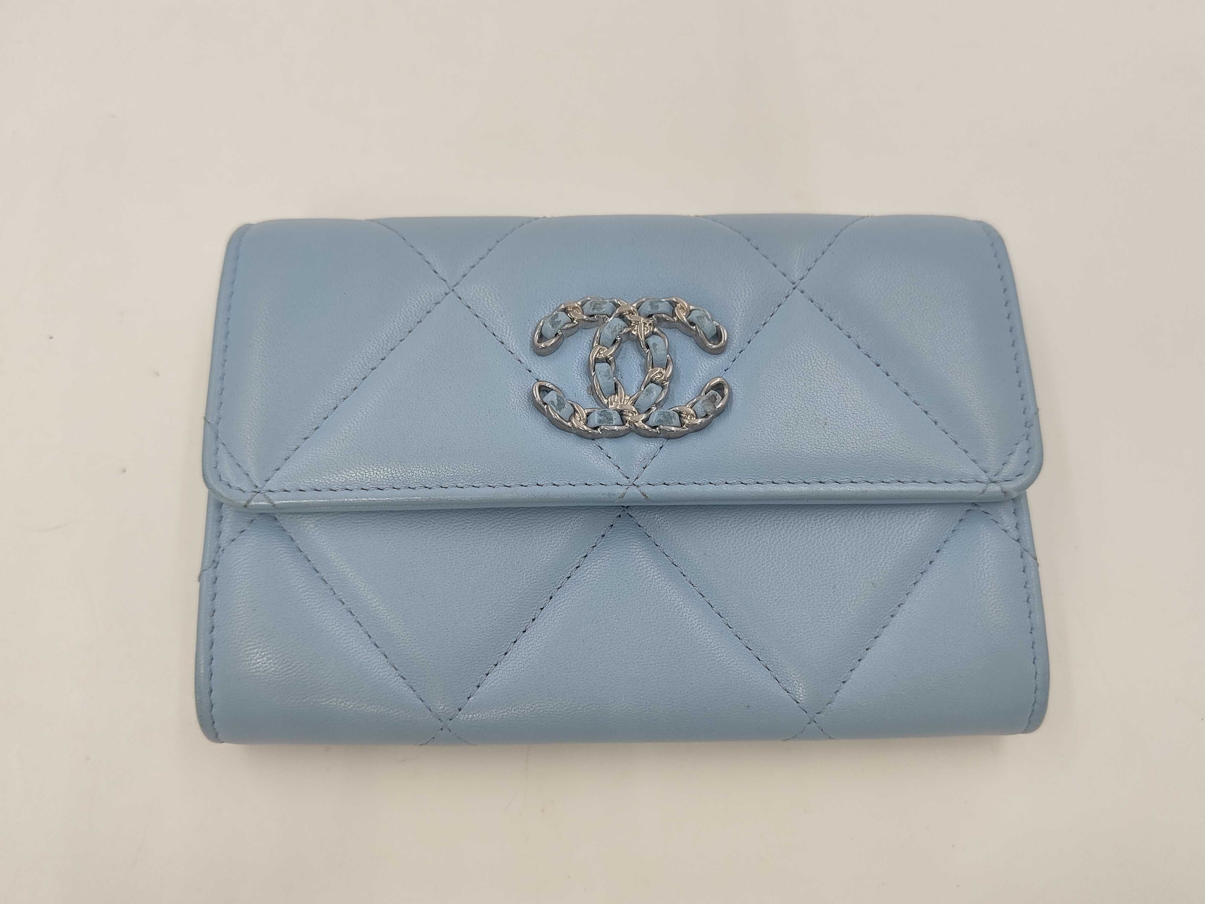 19 Chanel Blue Lambskin Wallet (Serial Number 32)